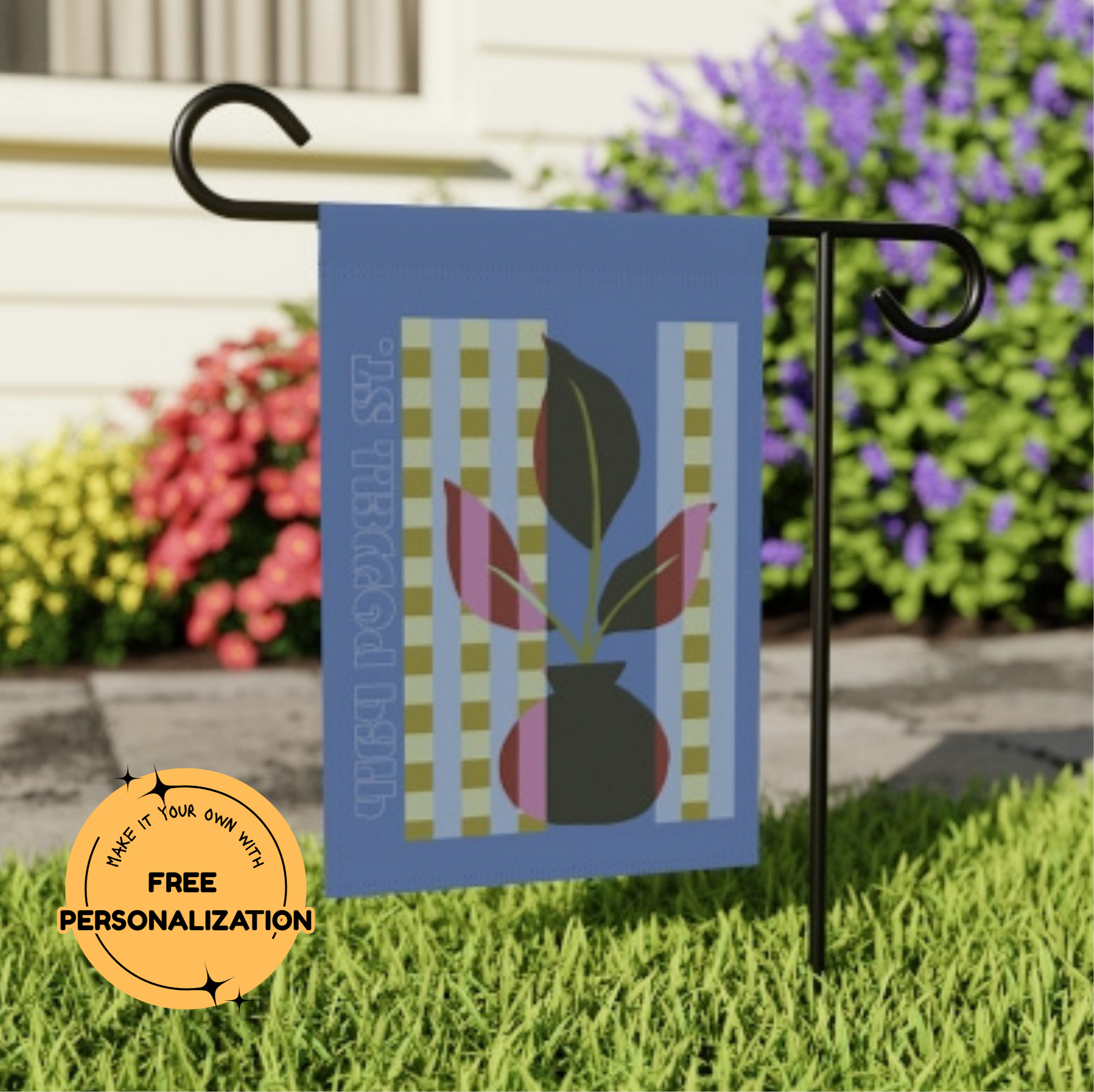Plant Quilt Garden Banner - Personalized