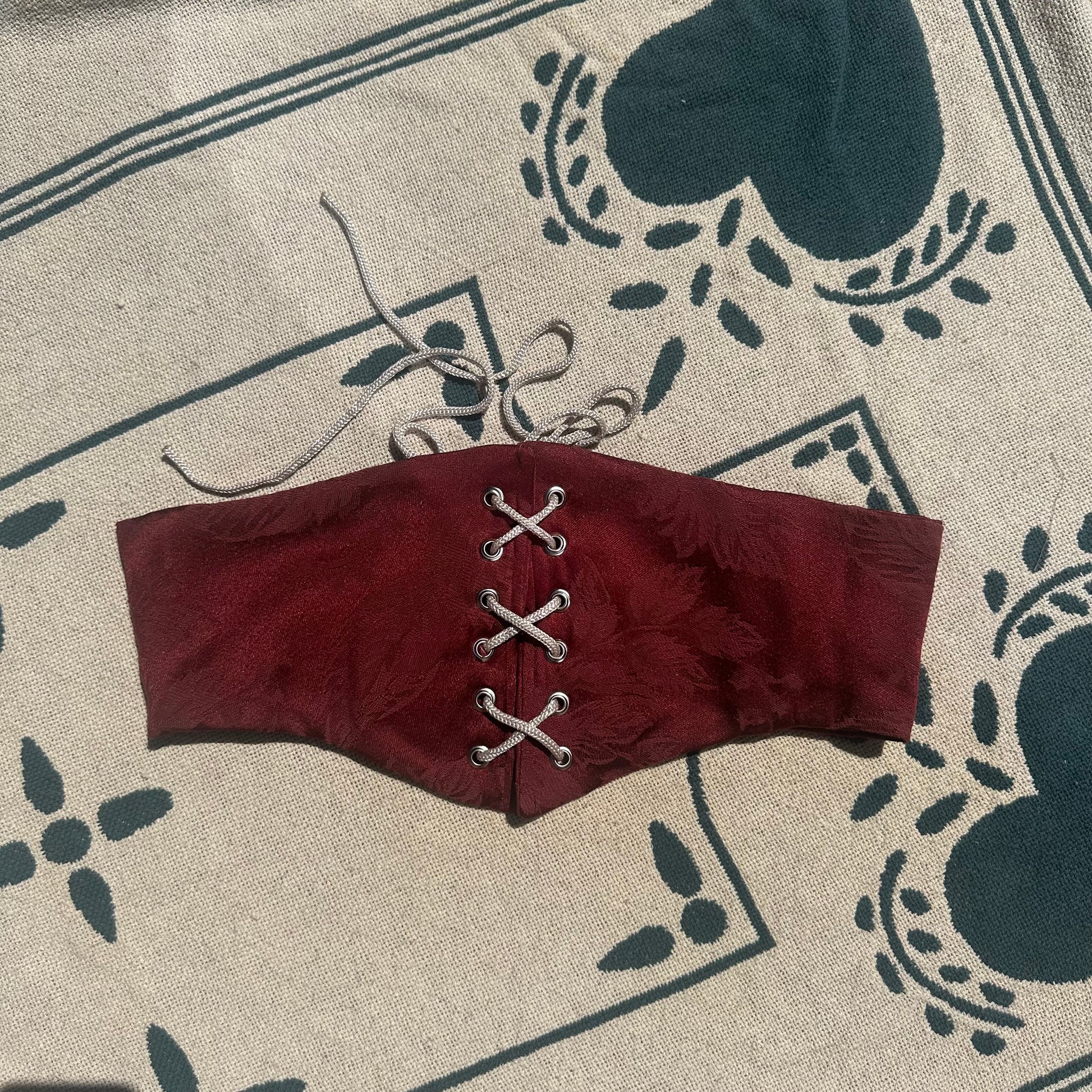KSS Corset Belt - Short / Burgundy Floral 32” Waist