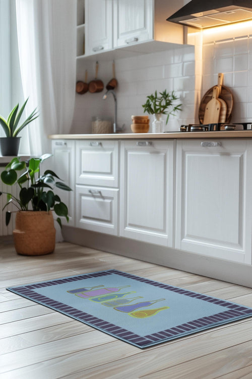 Blue Bottle Area Rug