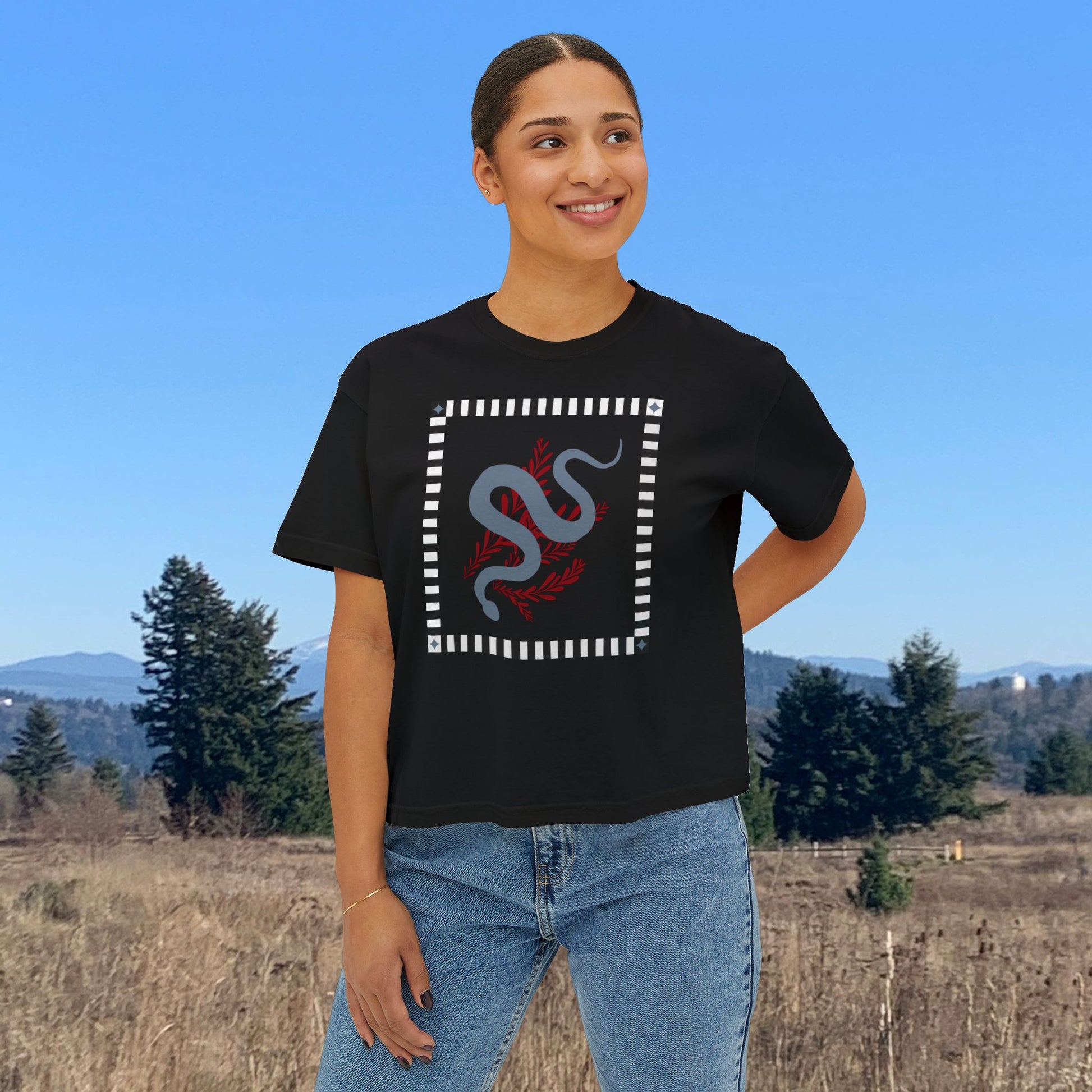 Snake Quilt Yoga Tee