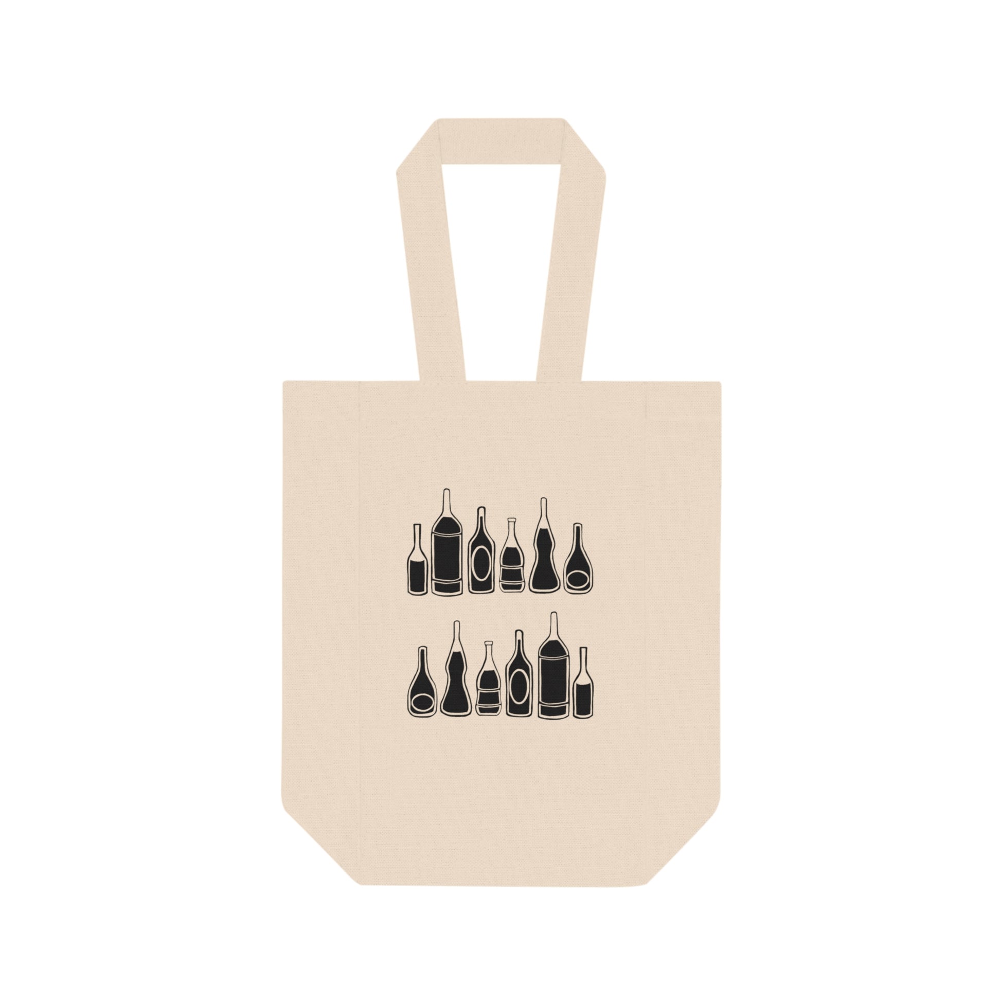 Black Bottle Wine Tote