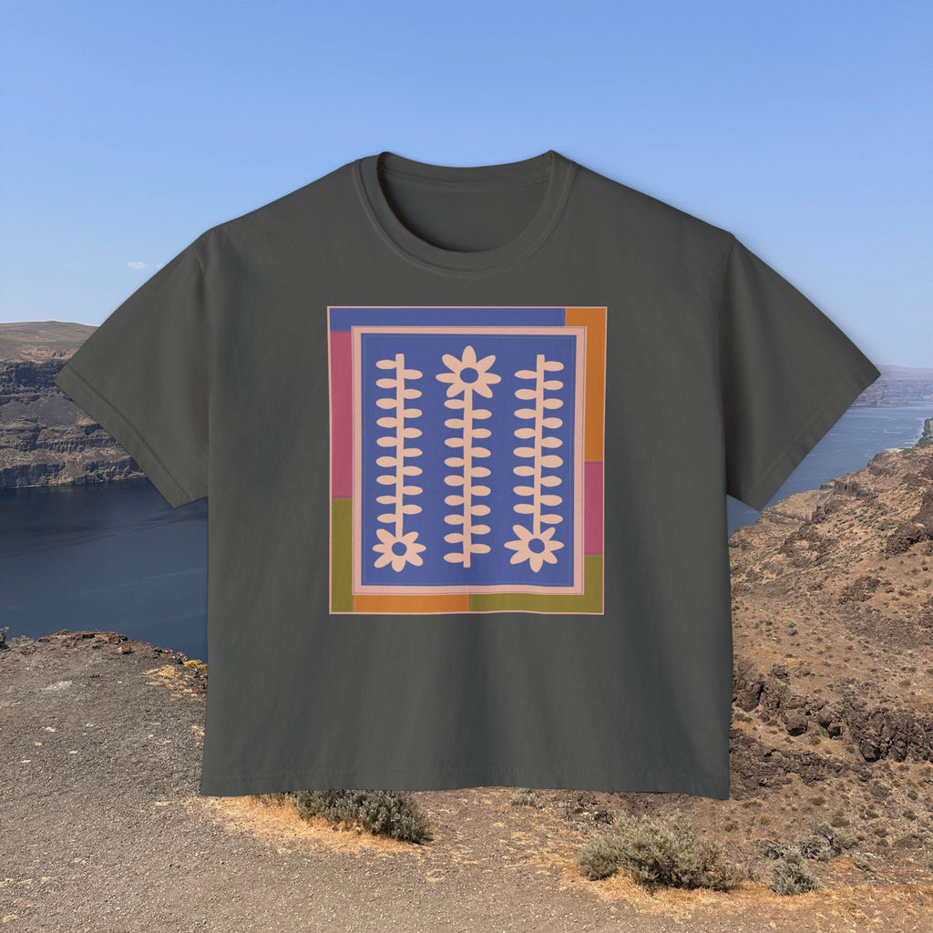 Flower Quilt Yoga Tee (Colorway: Spring)