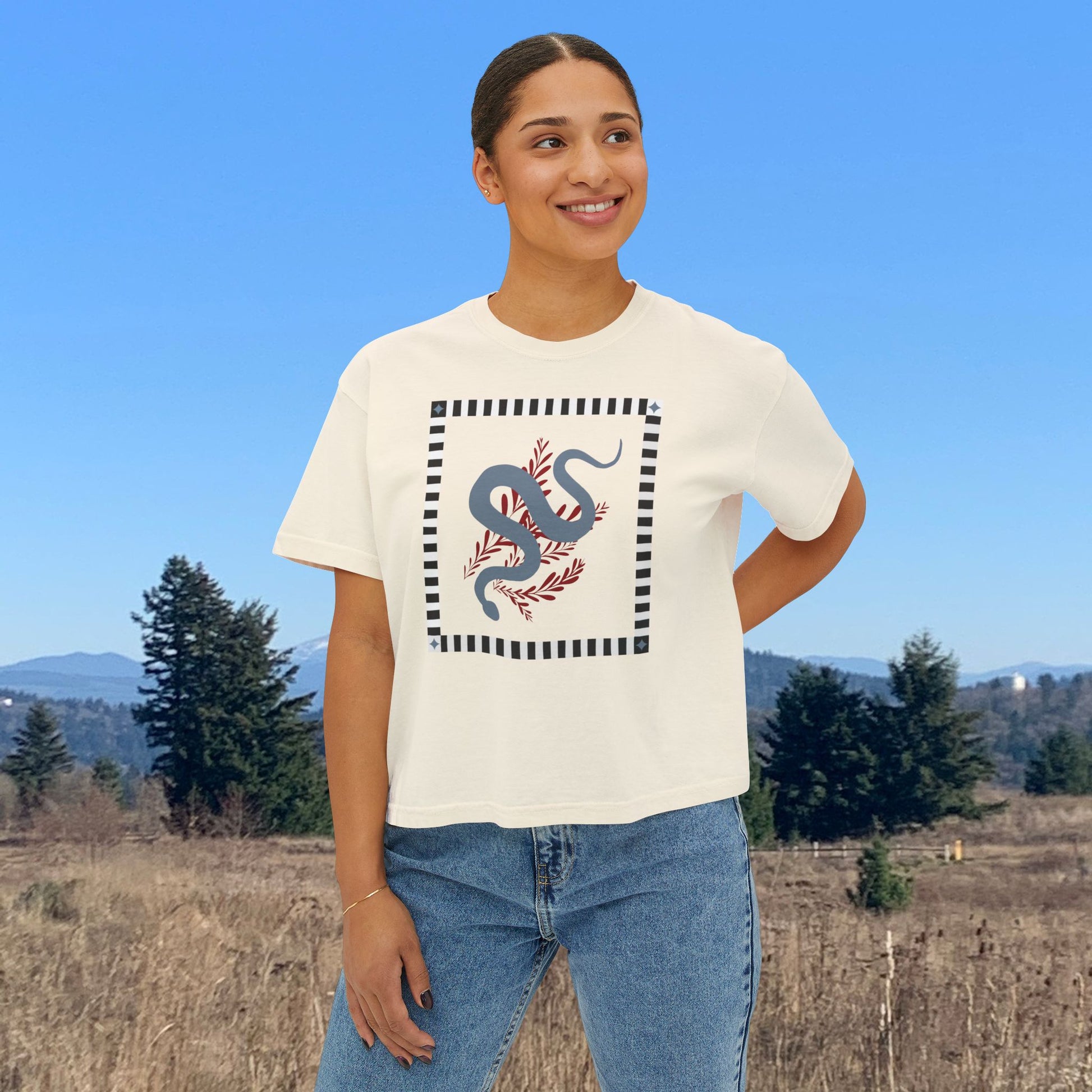 Snake Quilt Yoga Tee