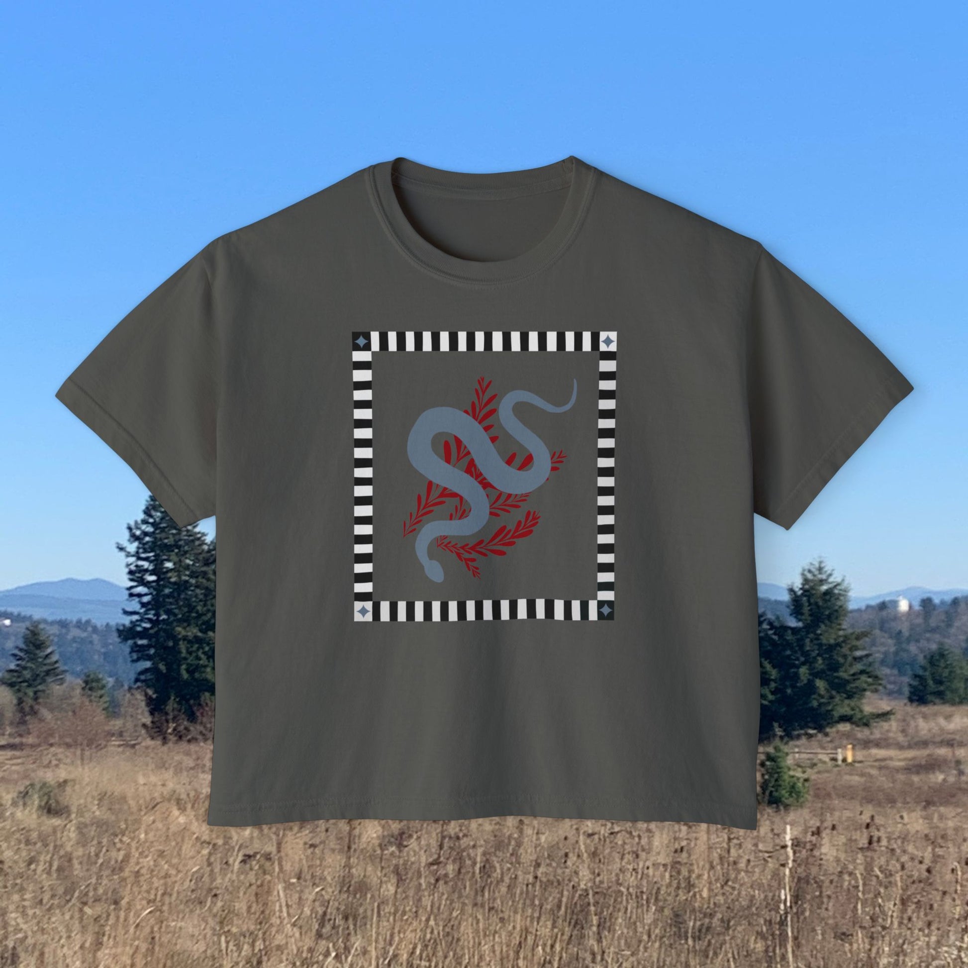 Snake Quilt Yoga Tee