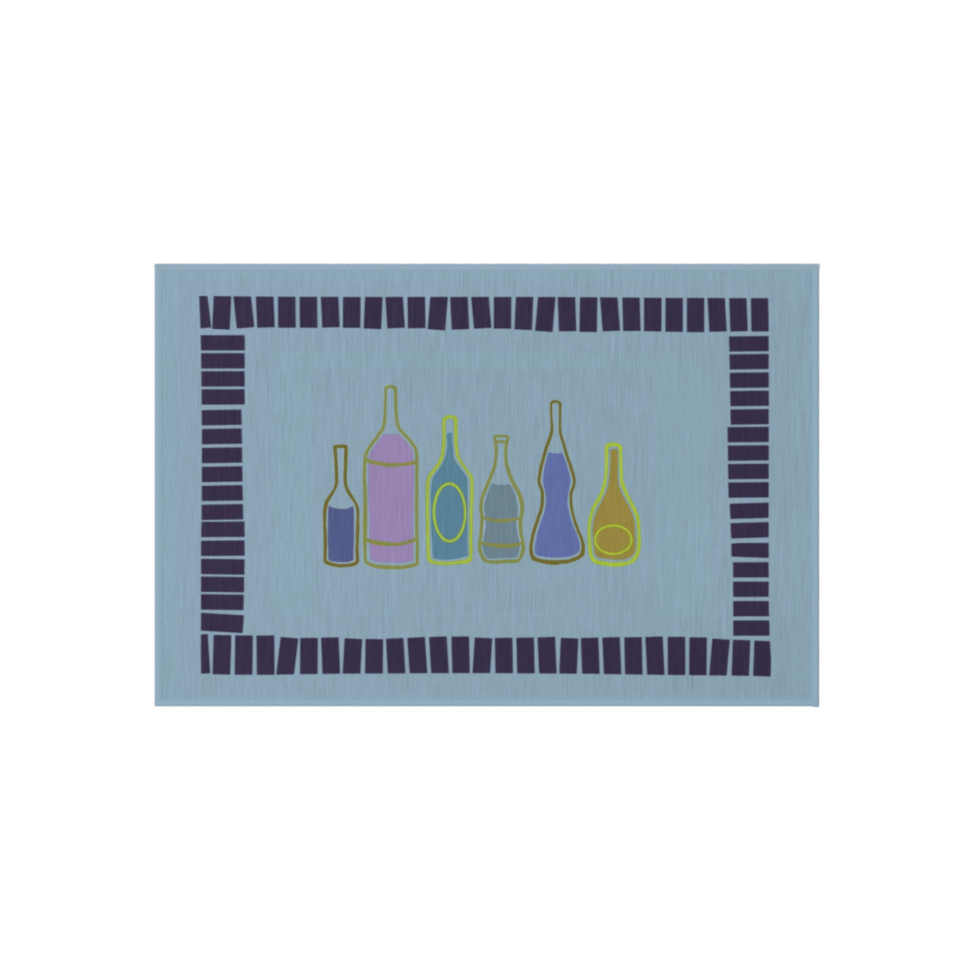 Blue Bottle Area Rug