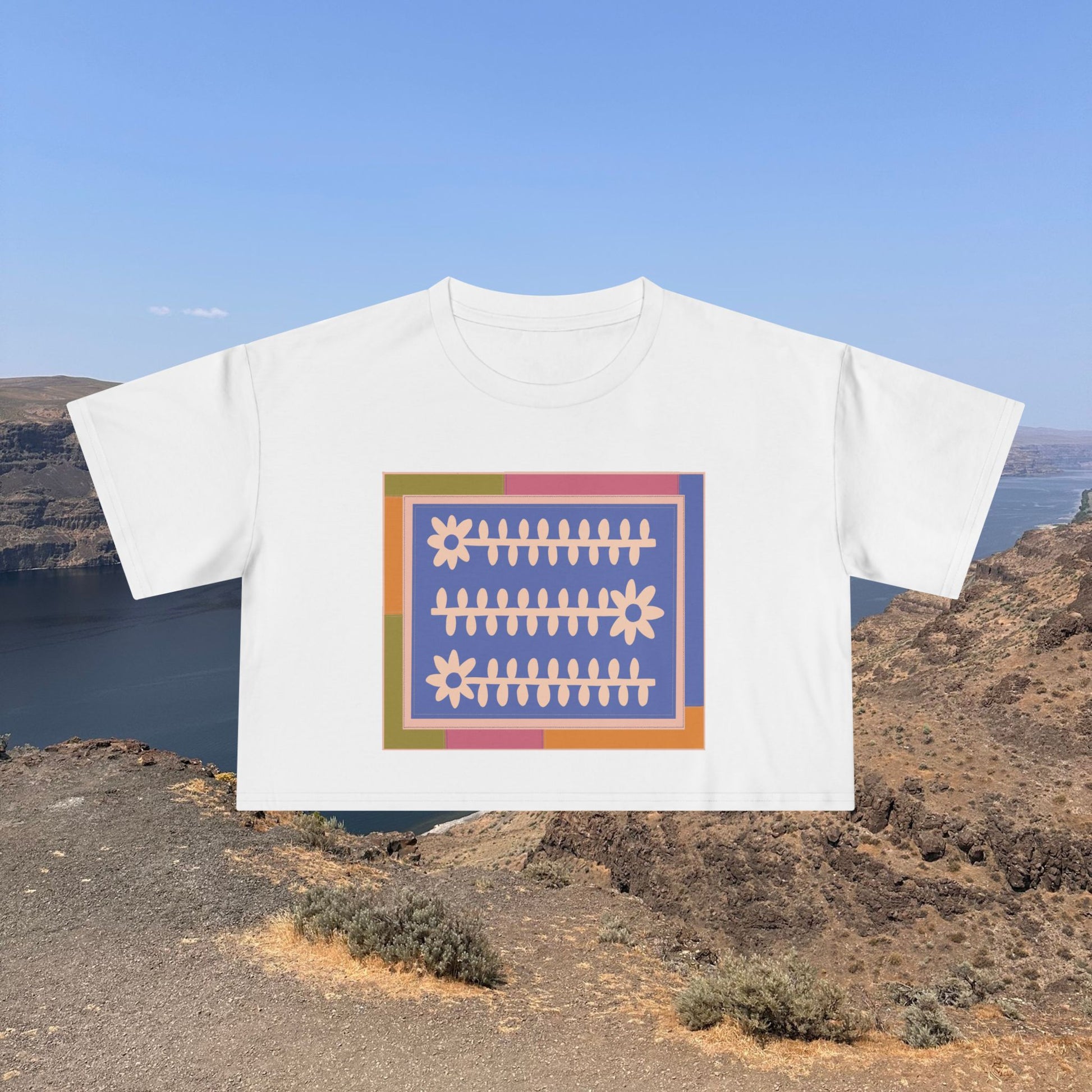 Flower Quilt Cropped Tee (Colorway: Spring)