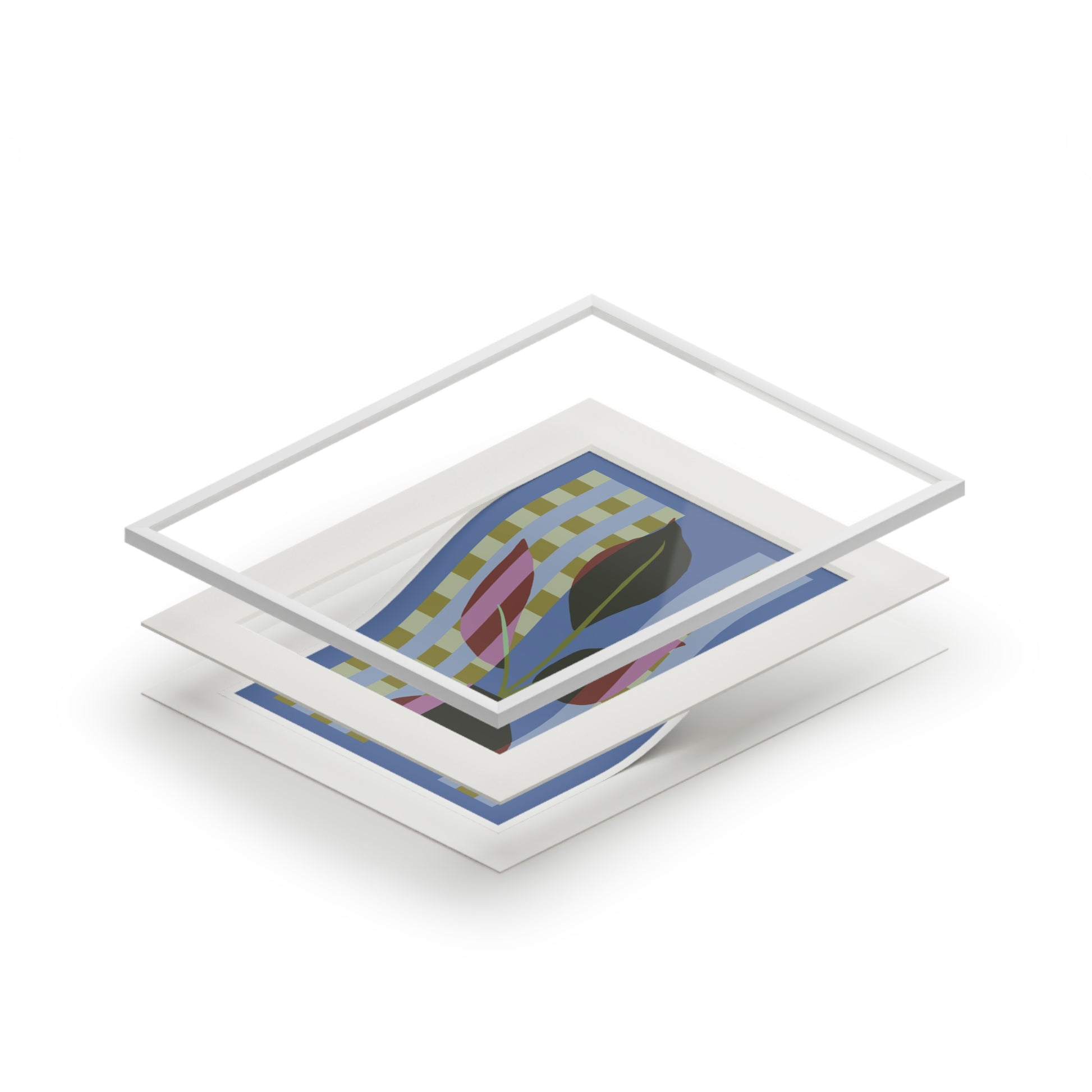 Framed Flower Quilt Art Print