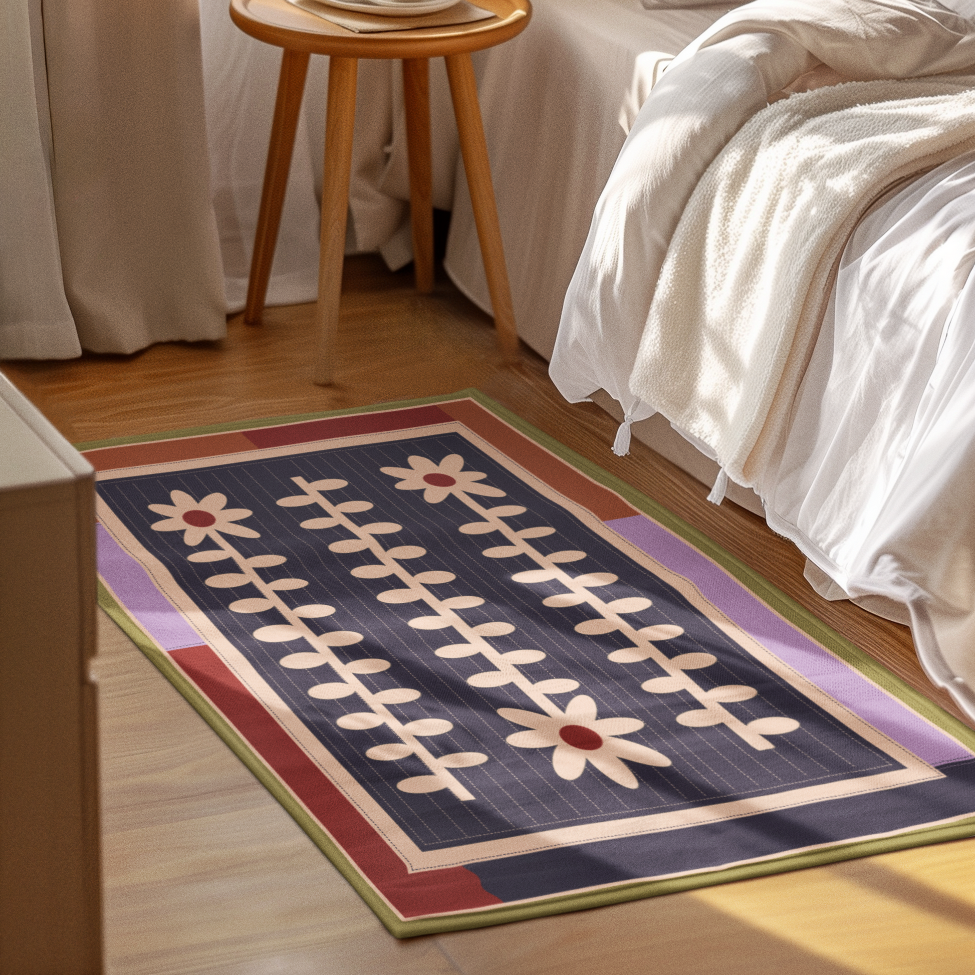 Flower Quilt Area Rug
