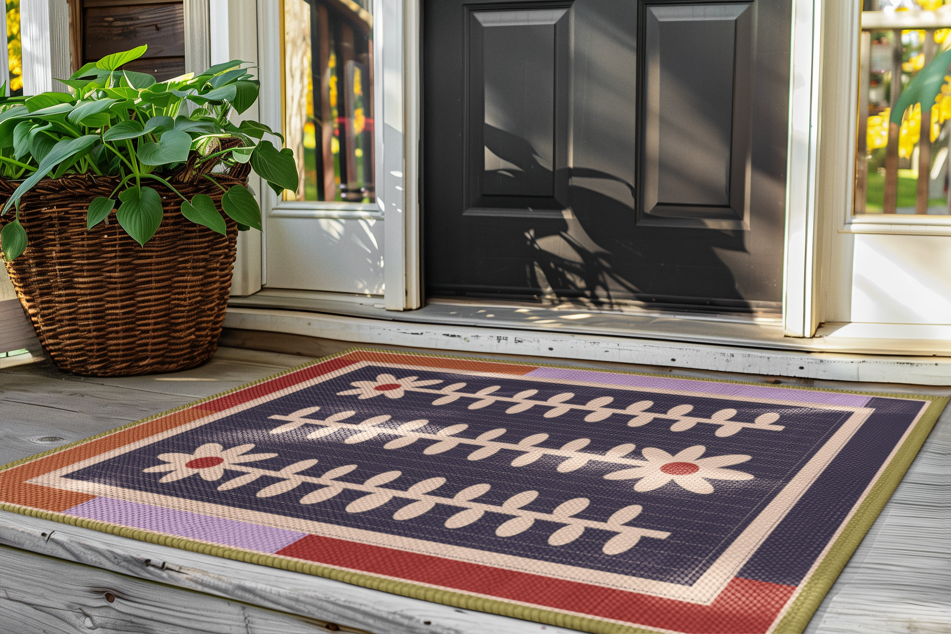 Flower Quilt Area Rug