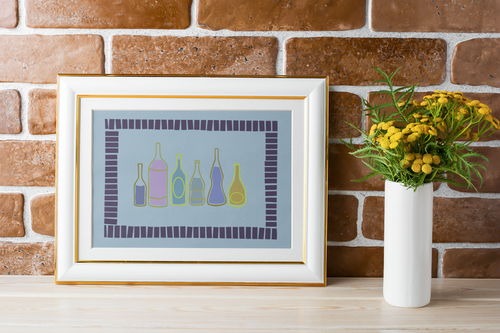 Blue Bottle Print