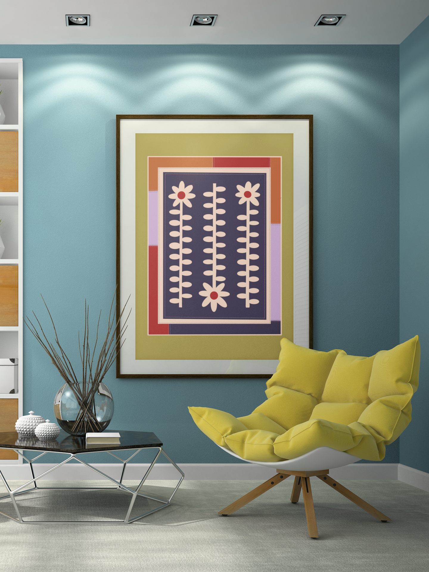 Flower Quilt Print