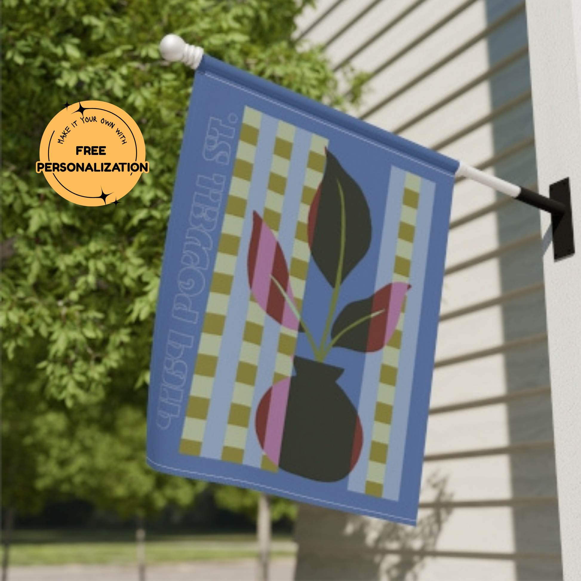 Plant Quilt Garden Banner - Personalized
