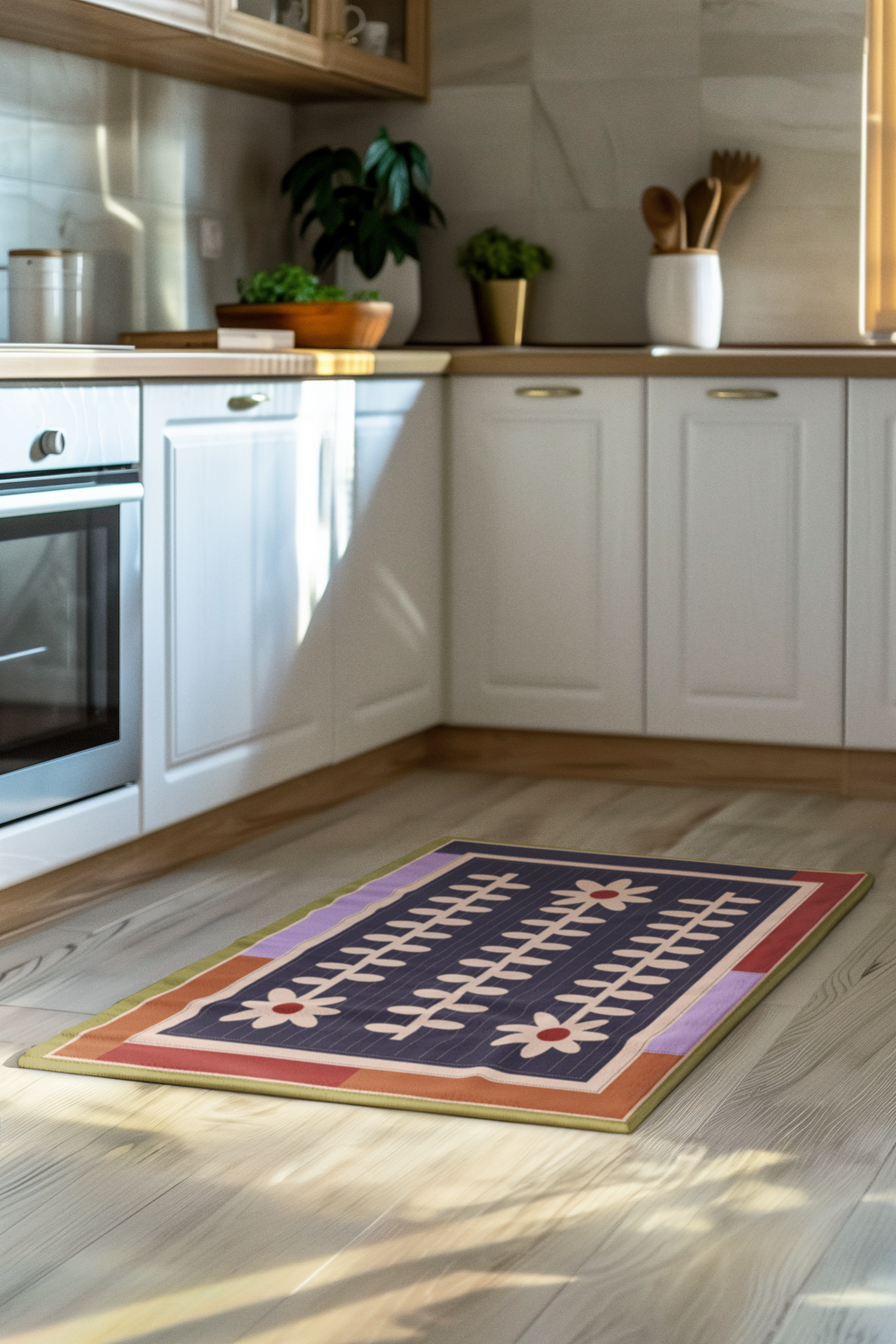 Flower Quilt Indoor/Outdoor Rug (Colorway: Winter)
