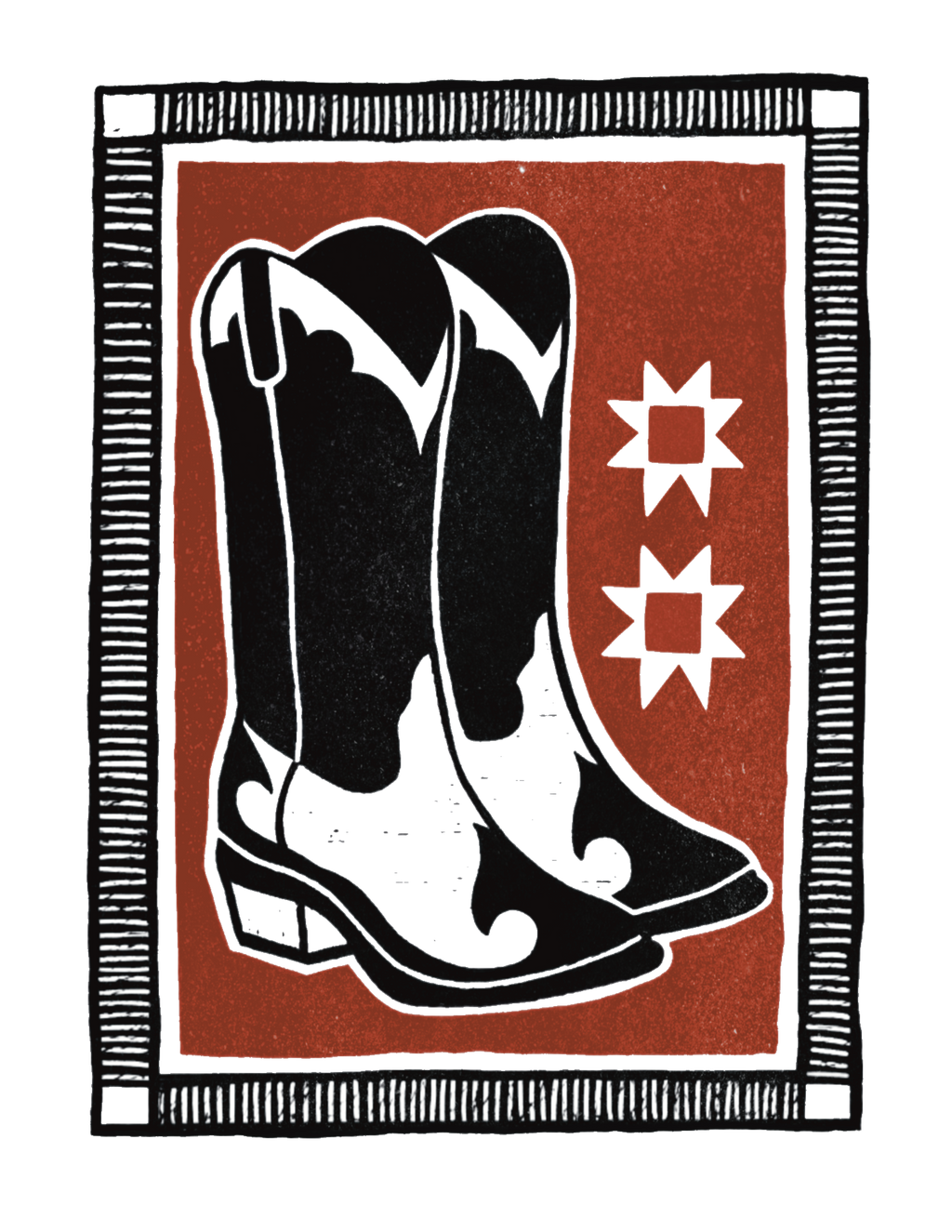Unisex Softstyle T-Shirt- Boot Block Print