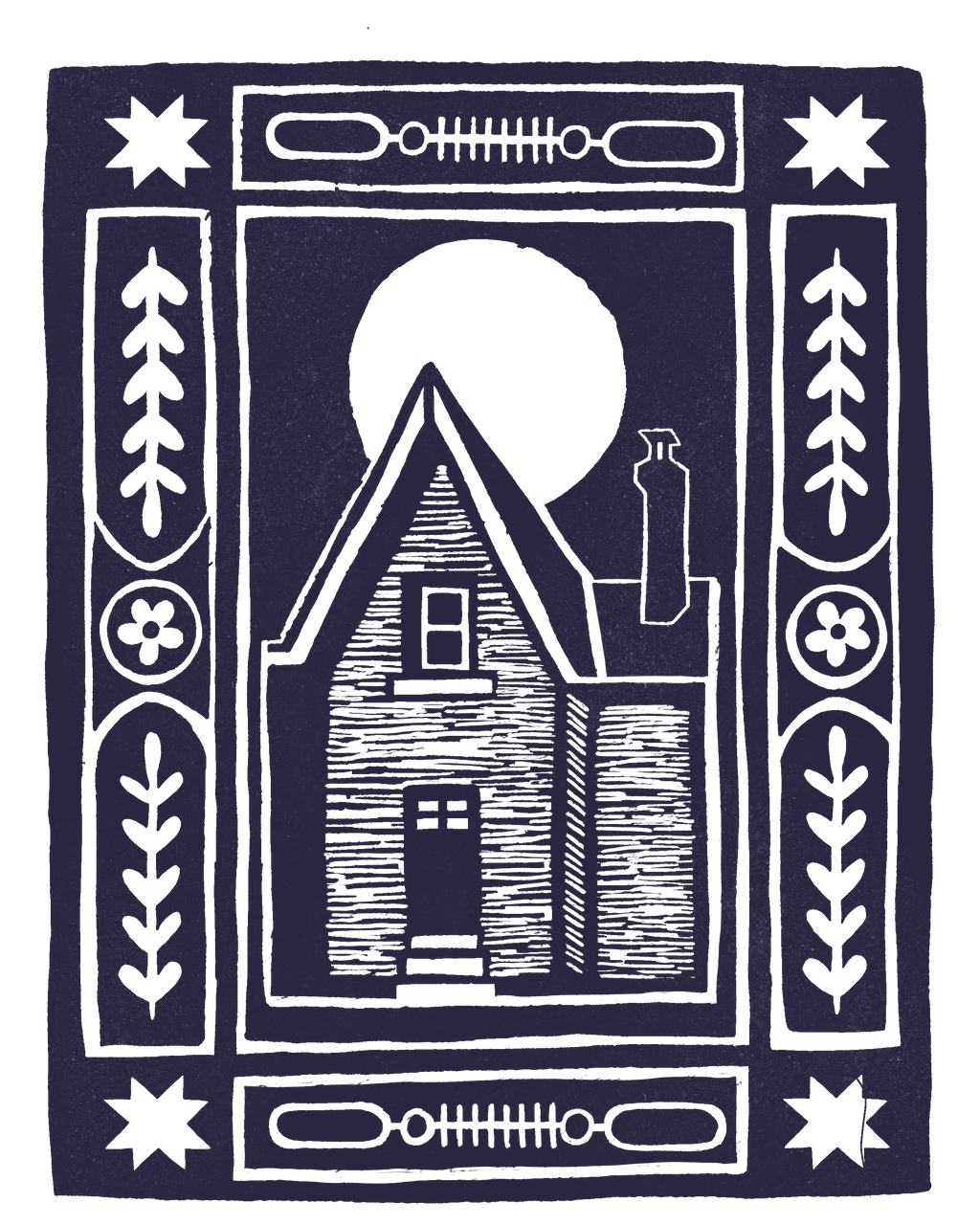 Unisex Softstyle T-Shirt - Haunted House Block Print