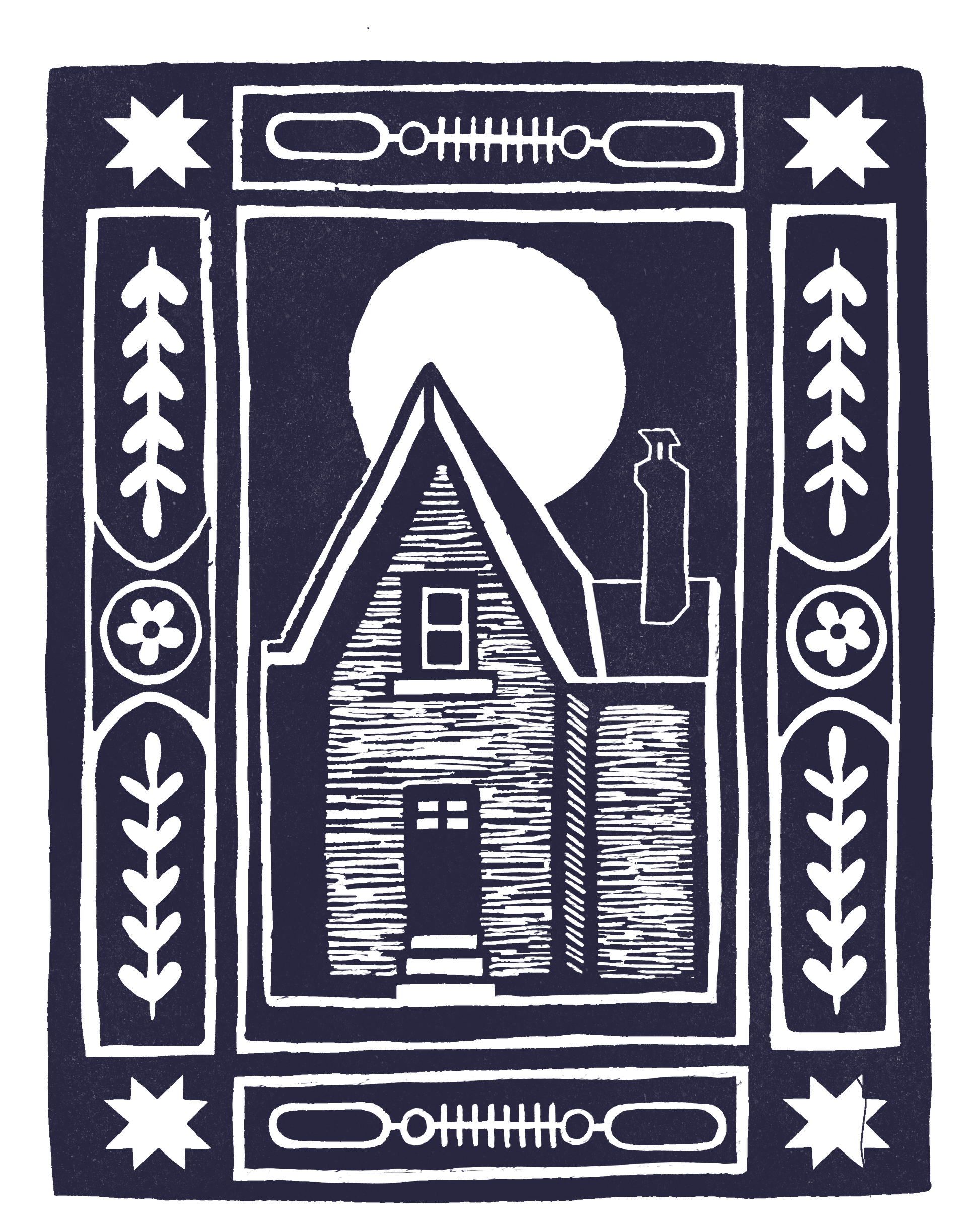 Unisex Softstyle T-Shirt - Haunted House Block Print