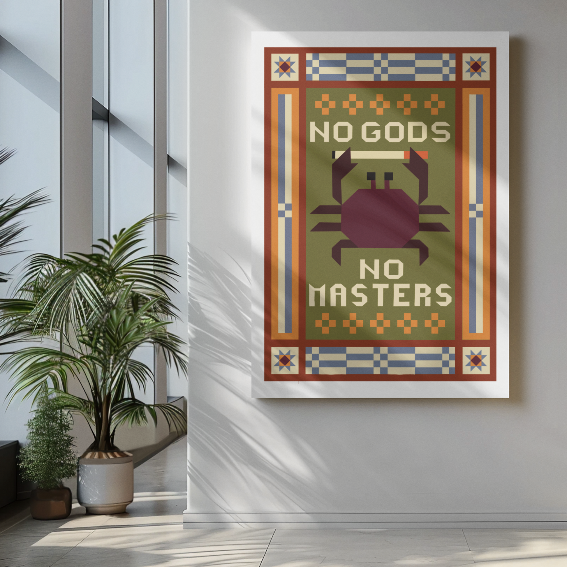 No Gods No Masters Crab Print