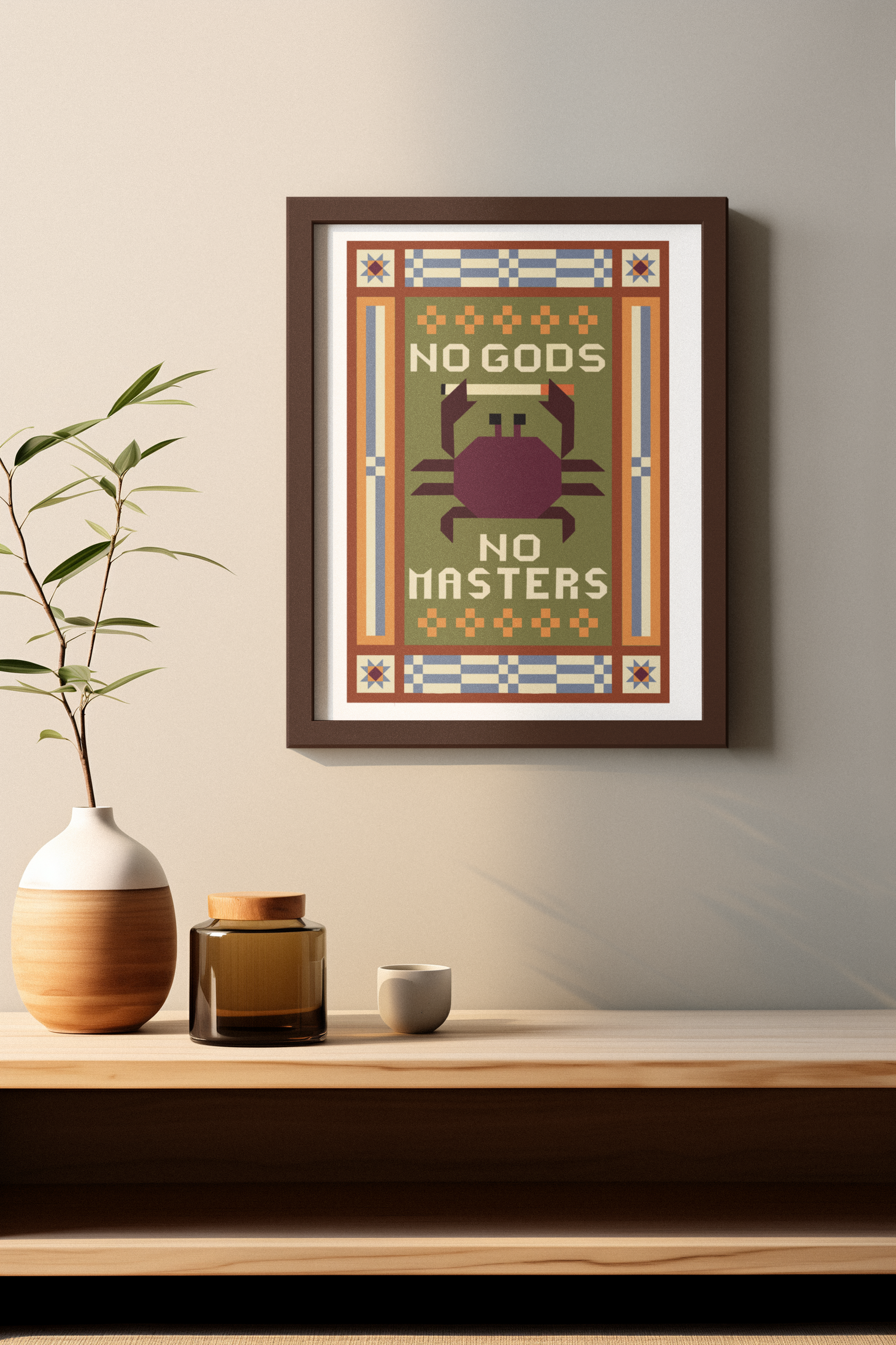 No Gods No Masters Crab Print