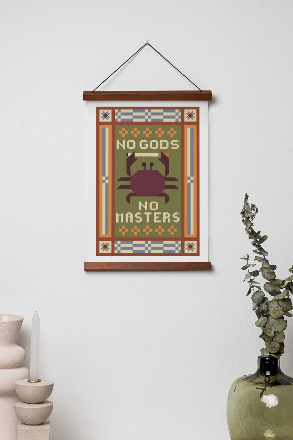 No Gods No Masters Crab Print