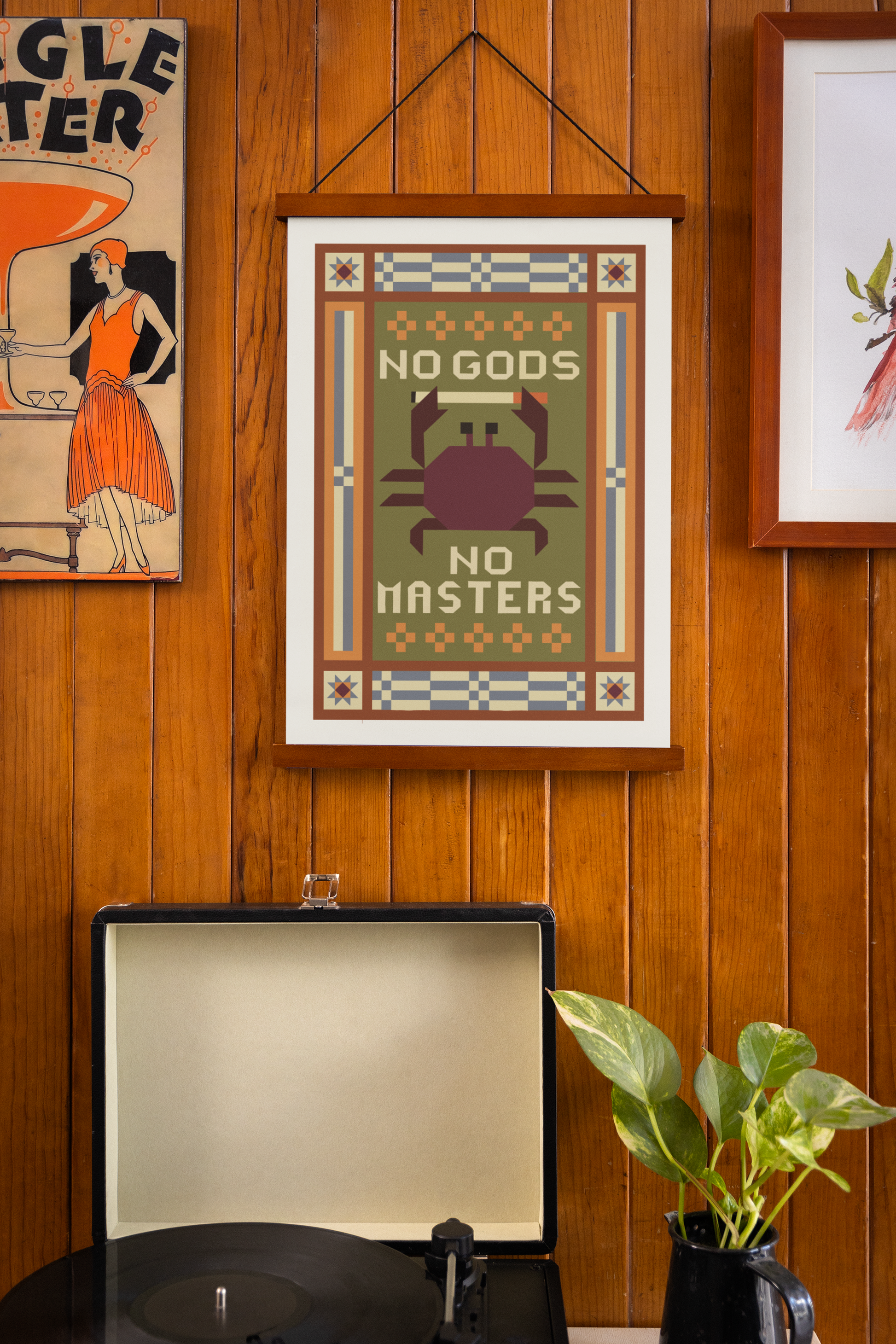 No Gods No Masters Crab Print