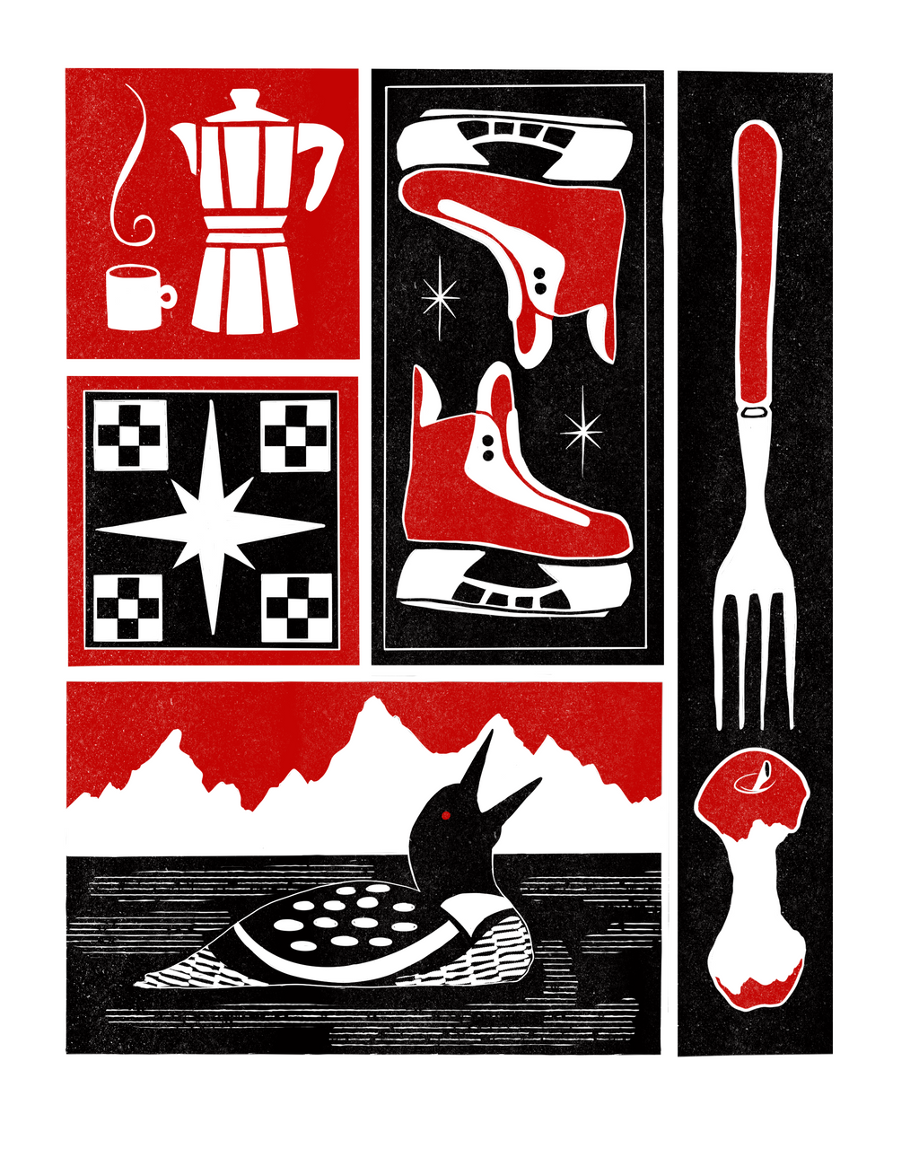 Heated Rivalry Print - Red/Black