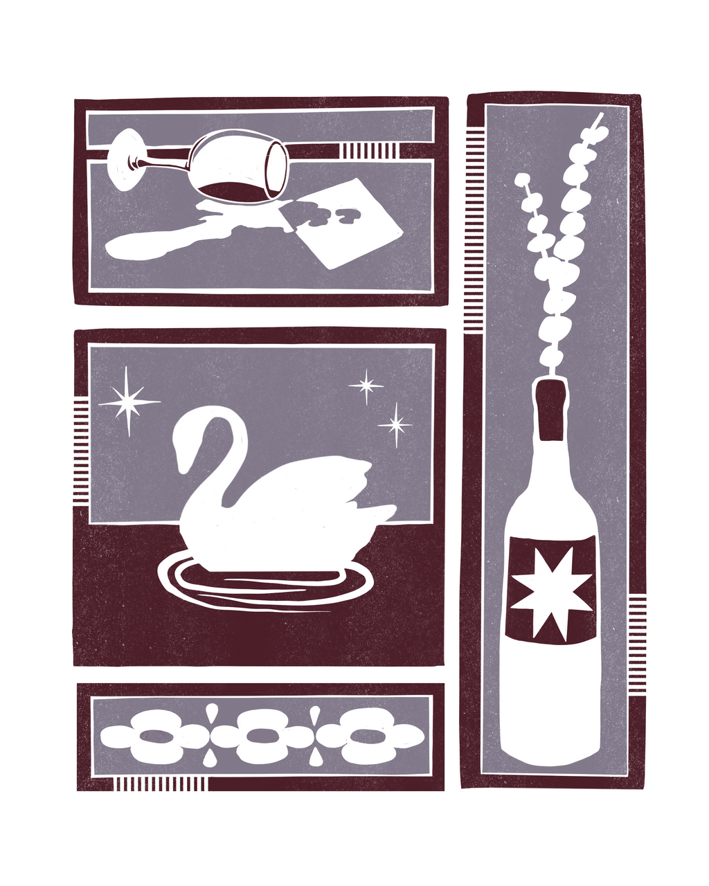 Swan Song Print - Purple