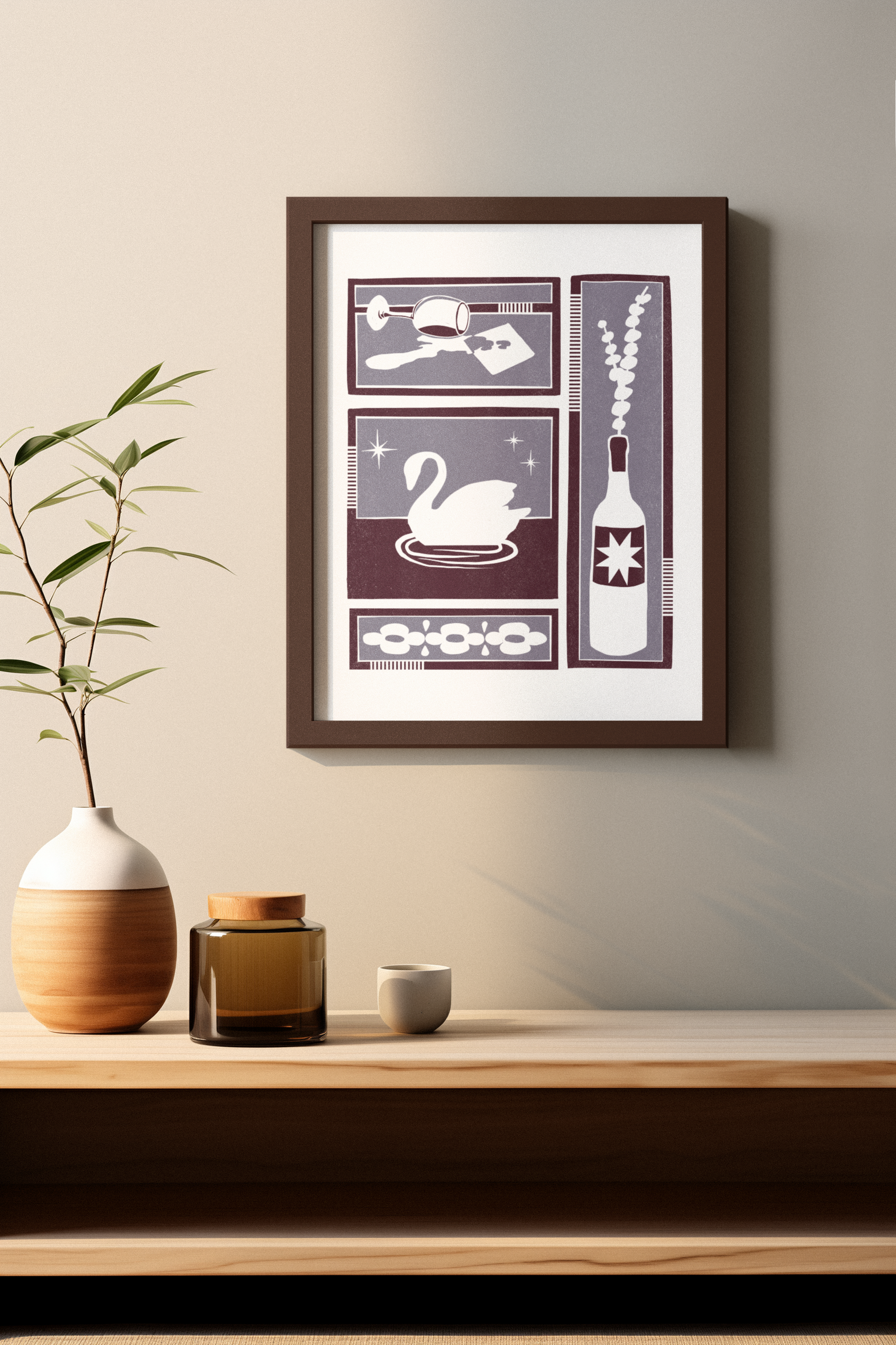 Swan Song Print - Purple