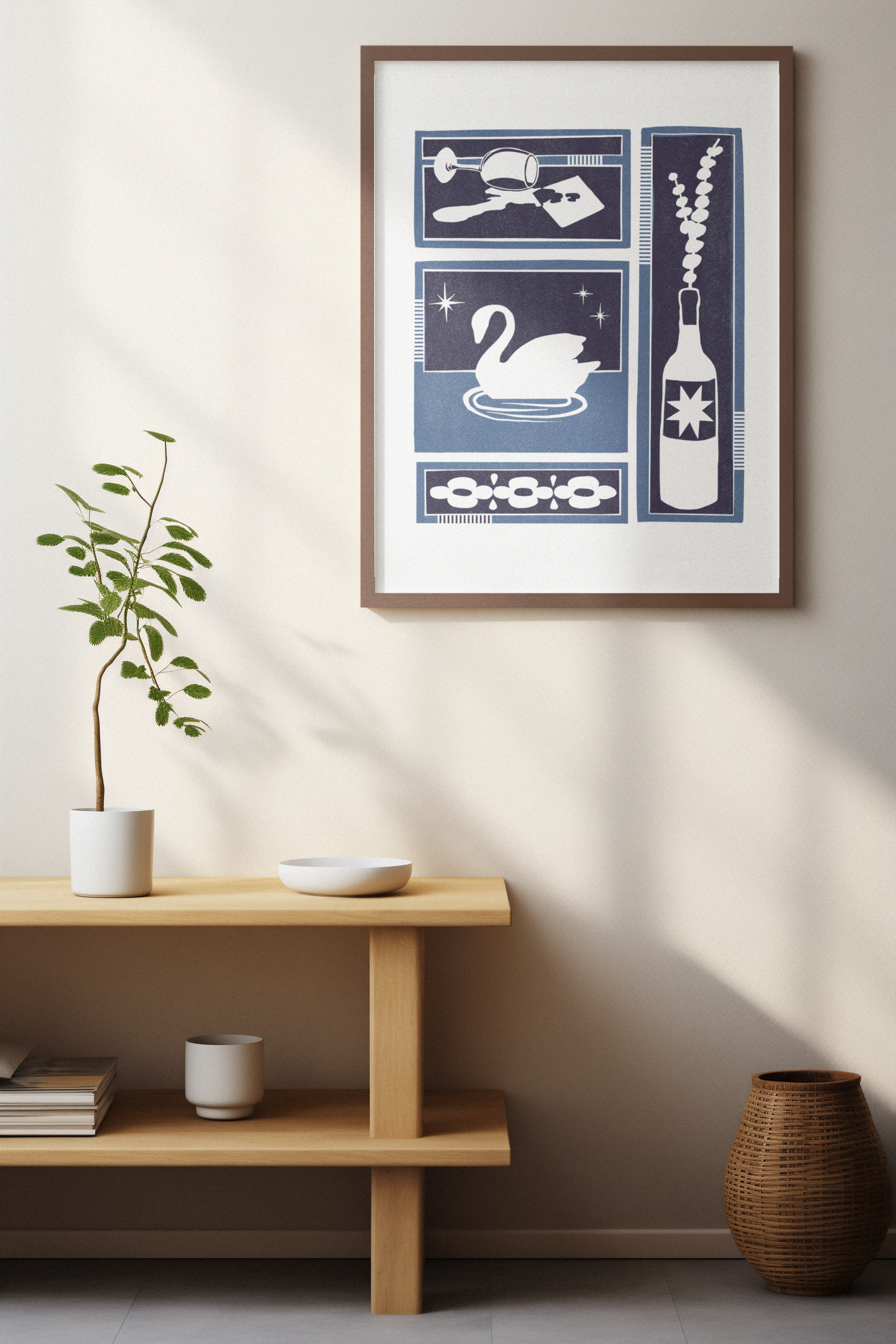 Swan Song Print - Blue