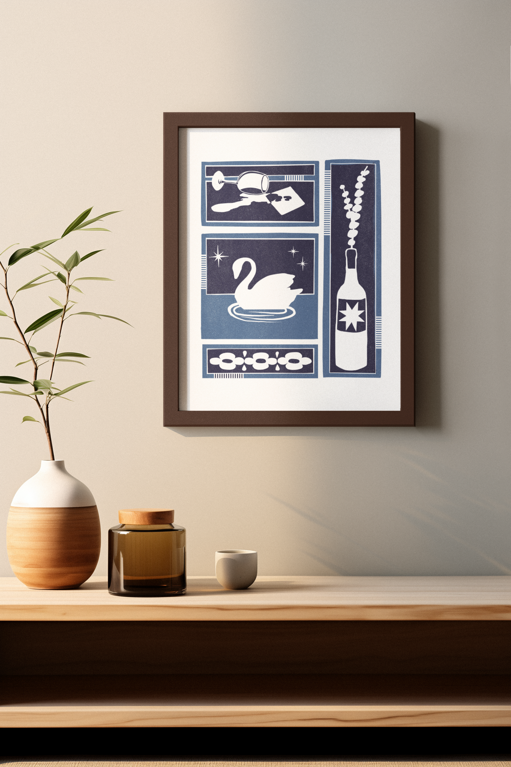 Swan Song Print - Blue