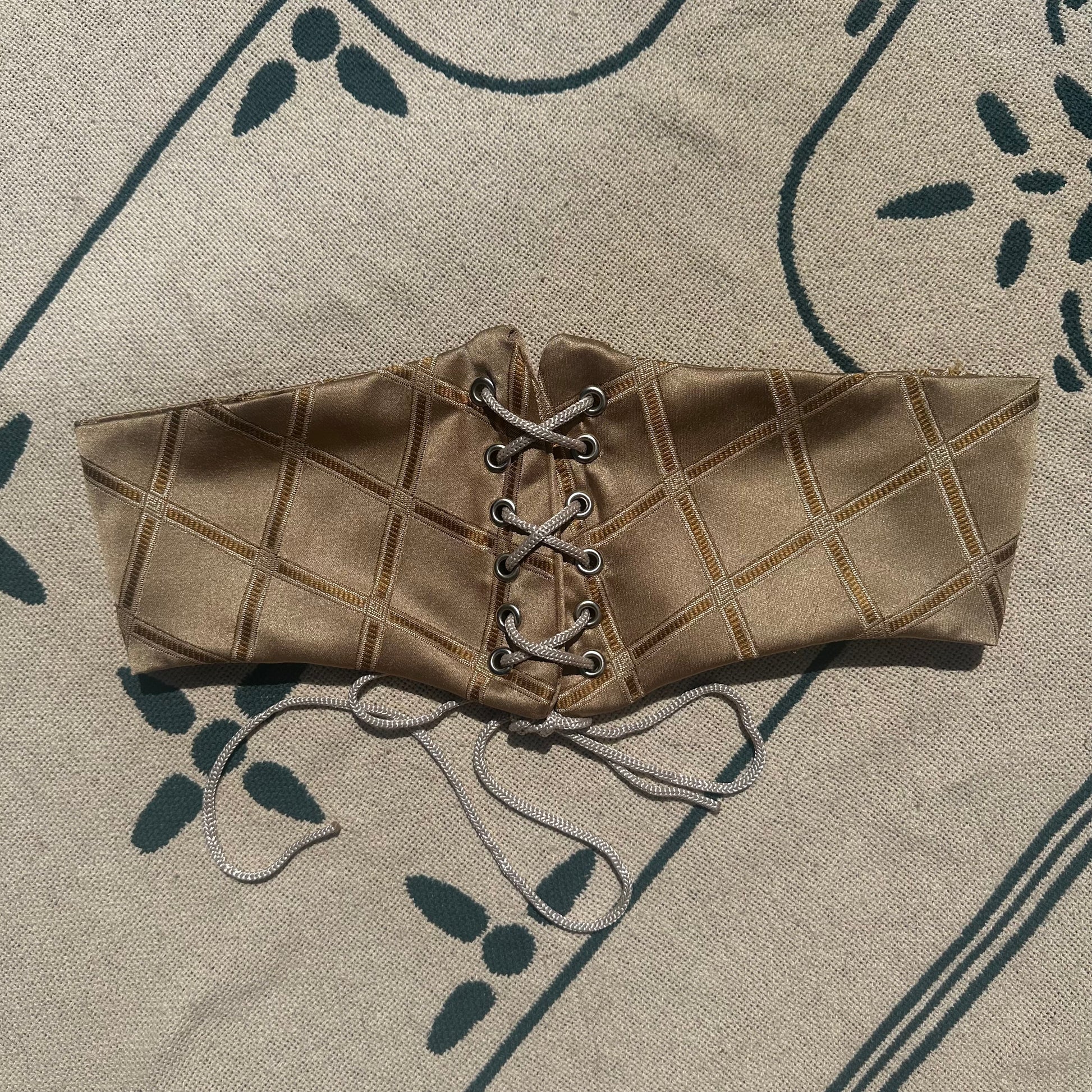 KSS Corset Belt - Short / Gold Jacquard 30” Waist