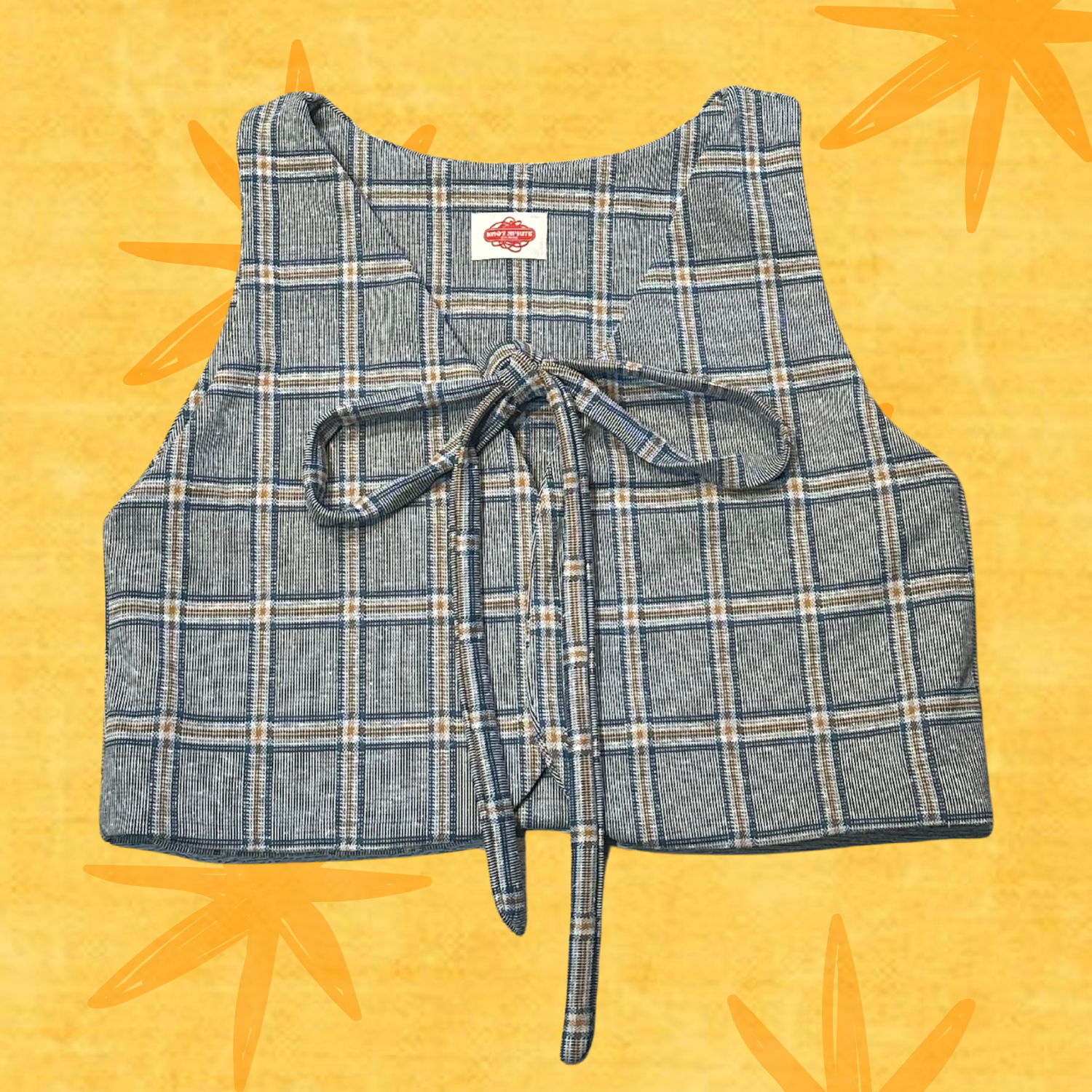 Fixie Vest - Blue Gingham