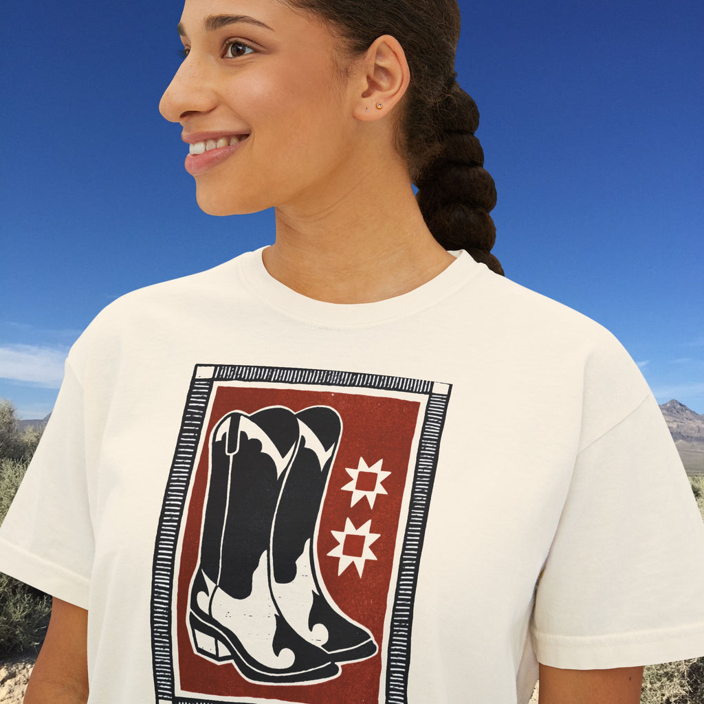 Boots Block Print Yoga Tee