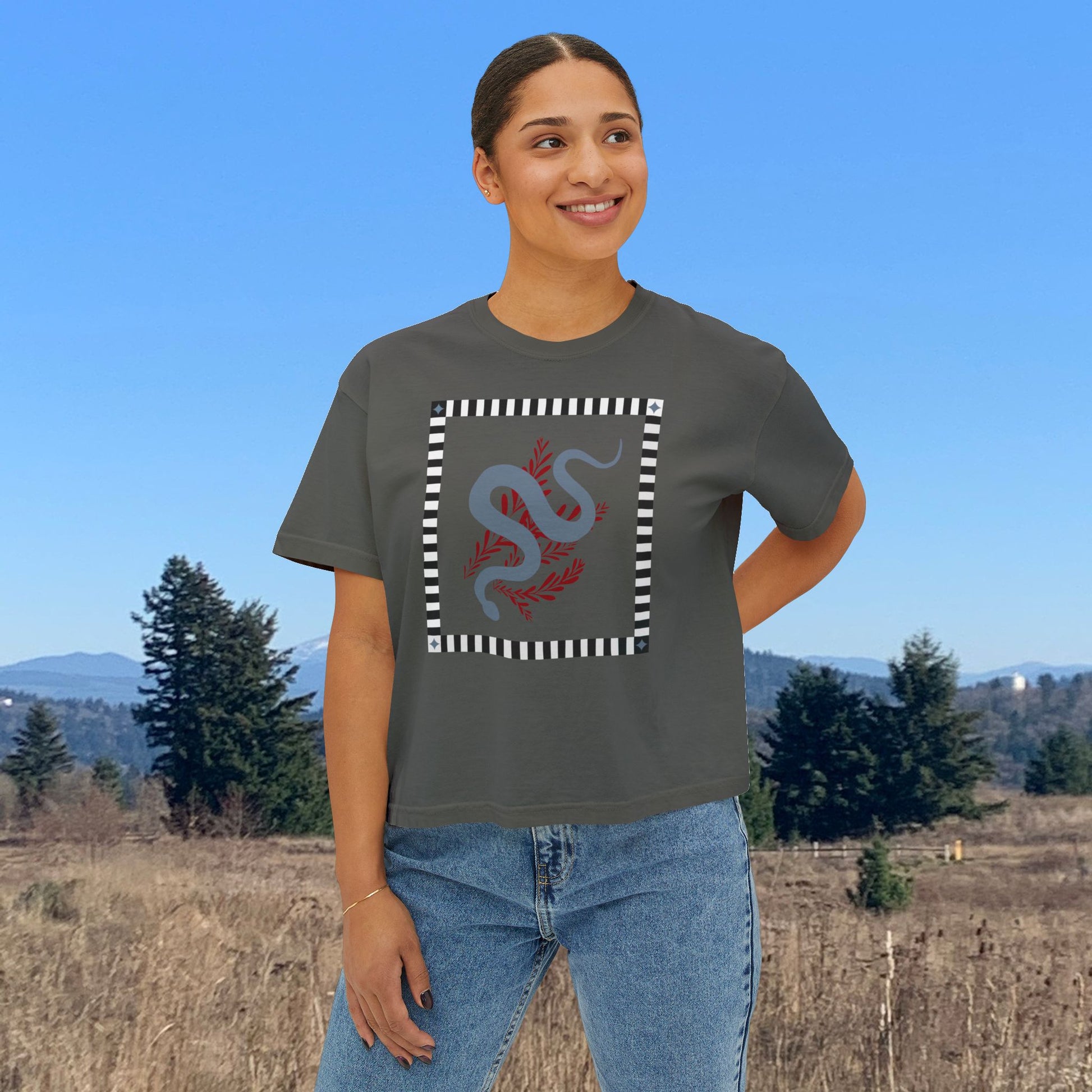 Snake Quilt Yoga Tee