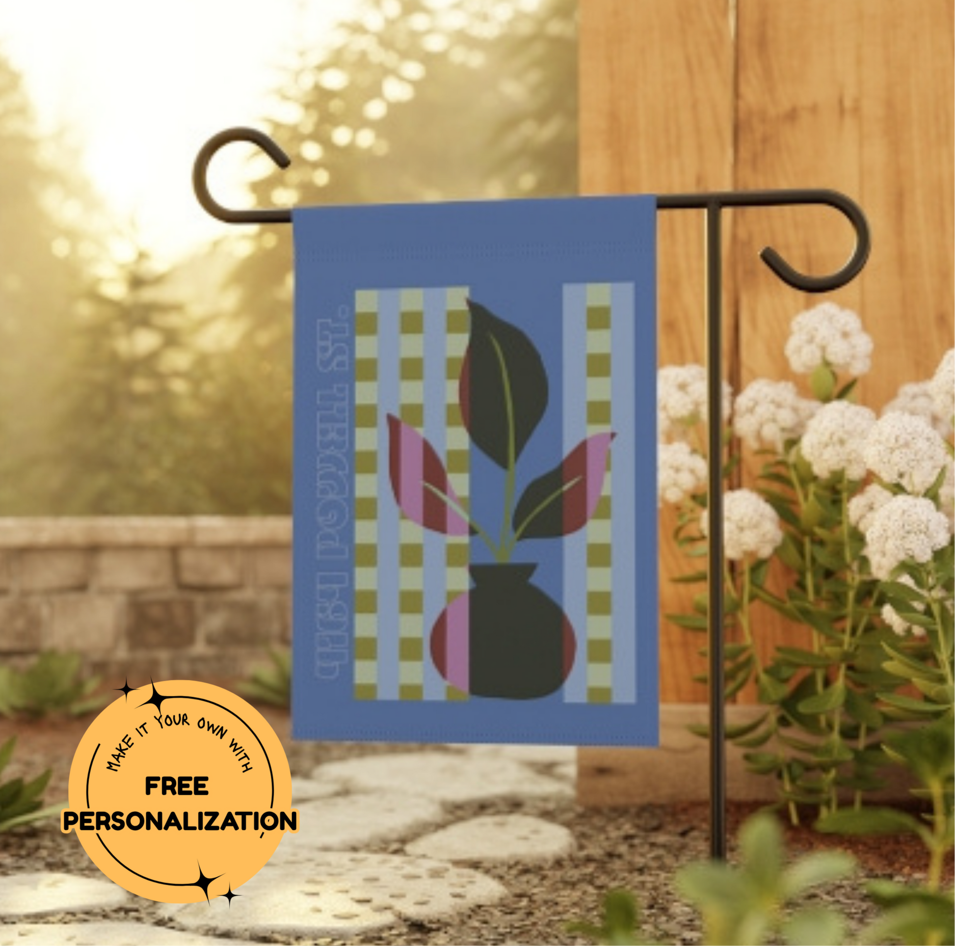 Plant Quilt Garden Banner - Personalized