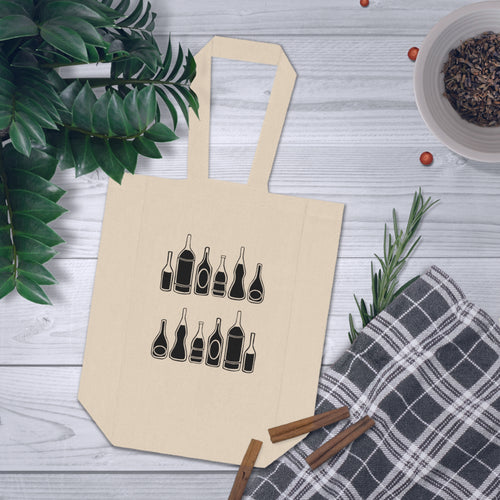 Black Bottle Wine Tote