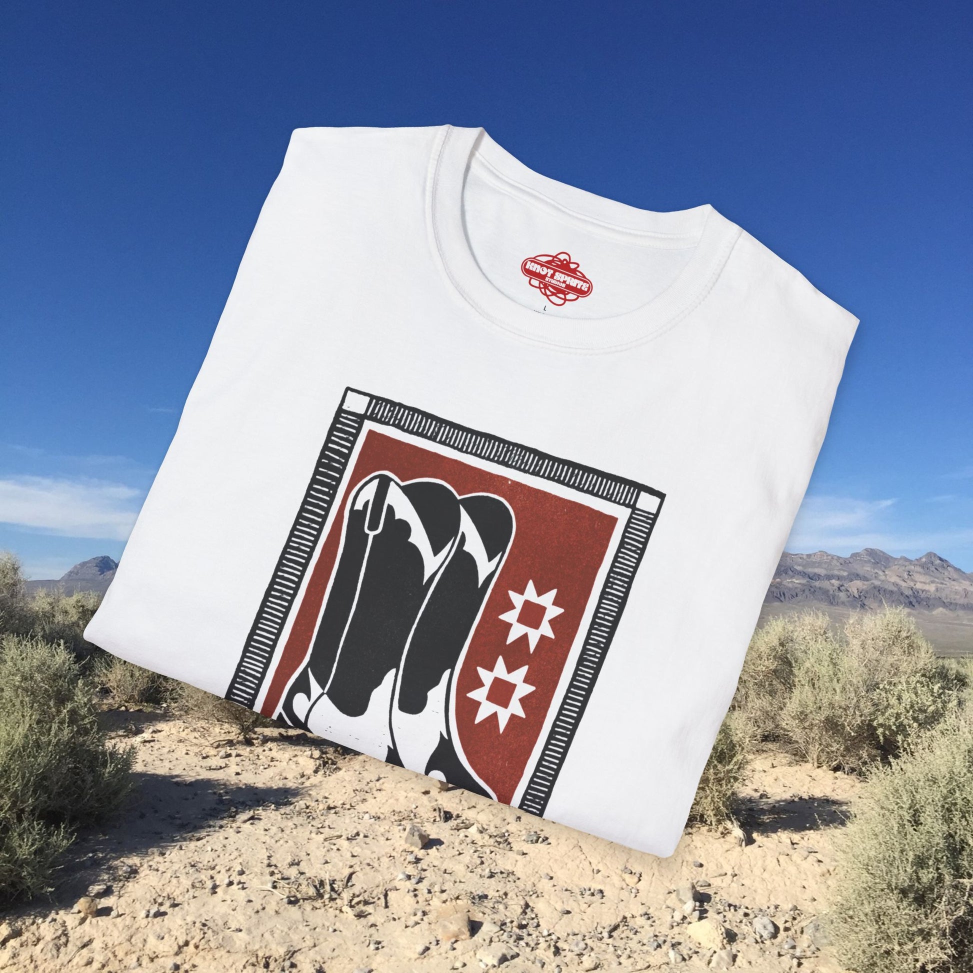 Unisex Softstyle T-Shirt- Boot Block Print