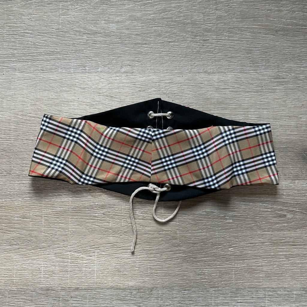 KSS Corset Belt - Short  / Burberry Plaid 32” Waist