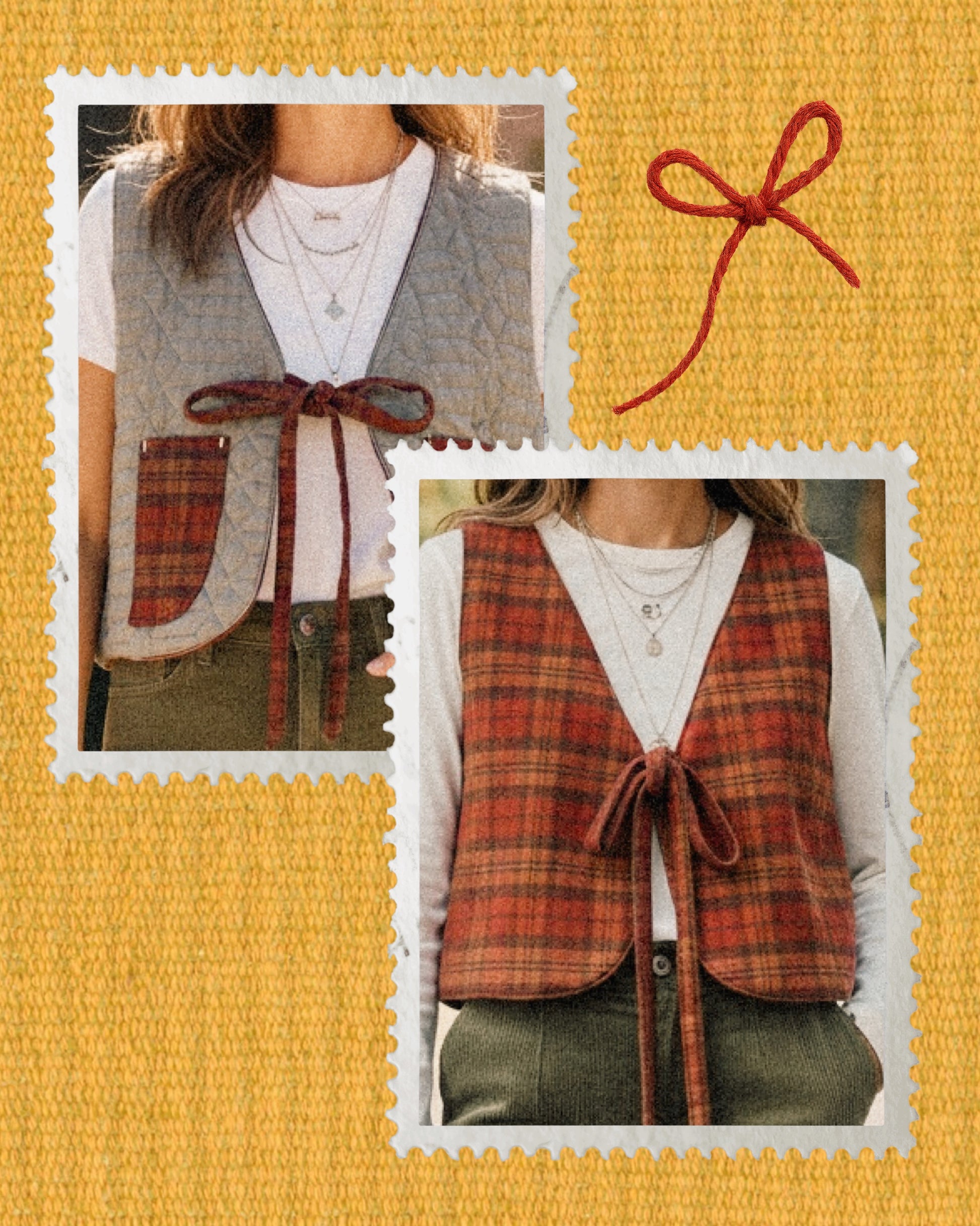 Fixie Vest - Red Plaid