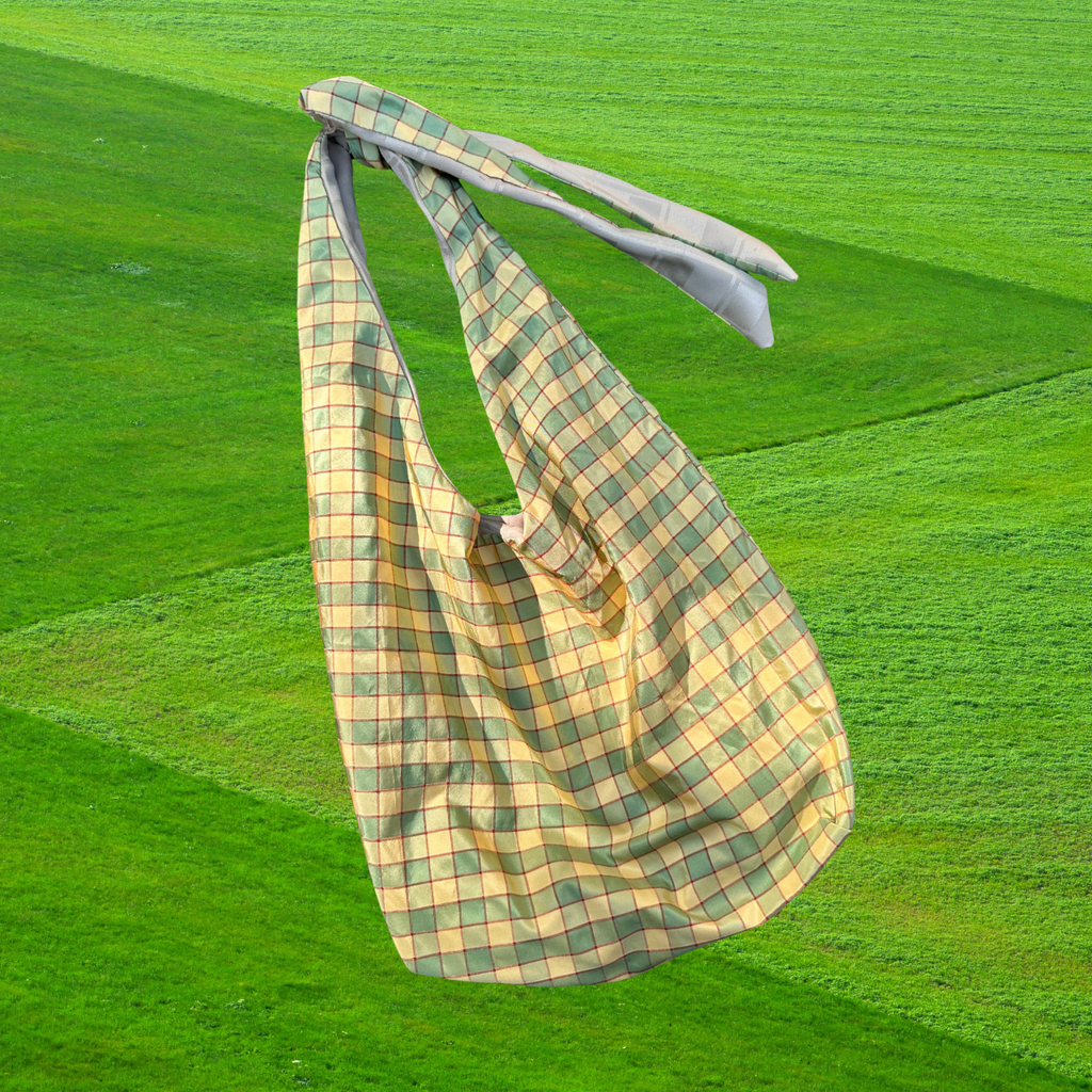 Slouch Bag - Vintage Tablecloth