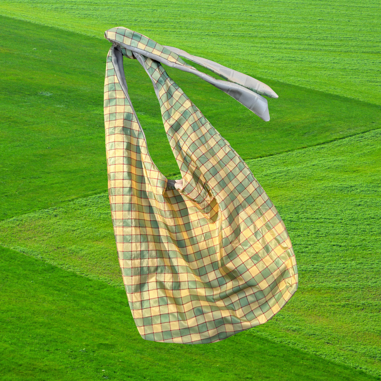 Slouch Bag - Vintage Tablecloth