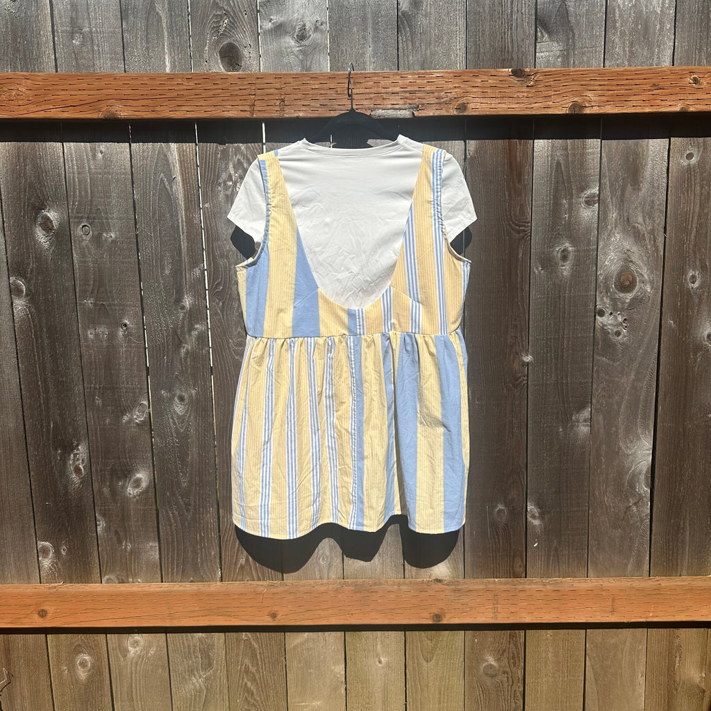 KSS Babydoll Smock Dress - Yellow/Blue