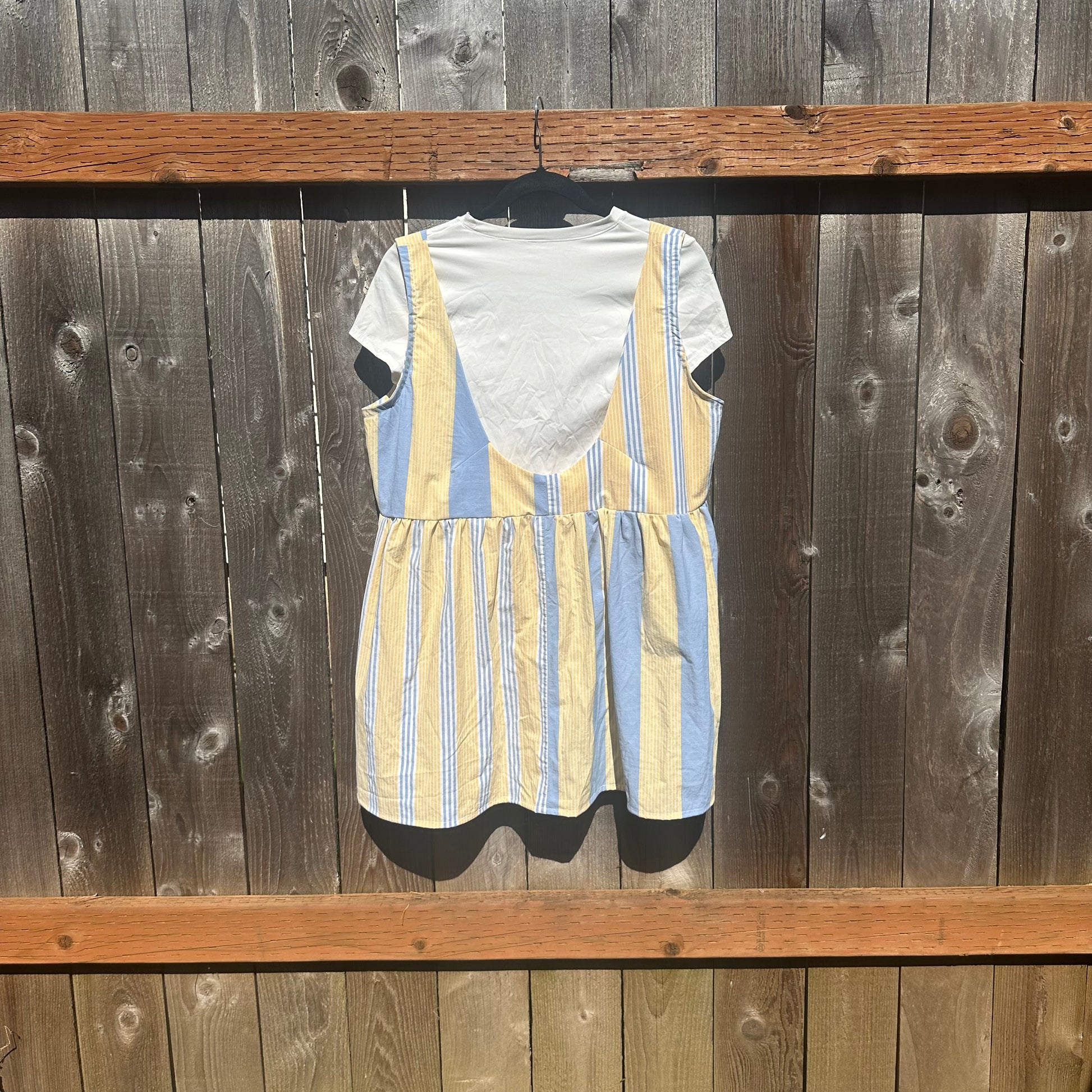 KSS Babydoll Smock Dress - Yellow/Blue