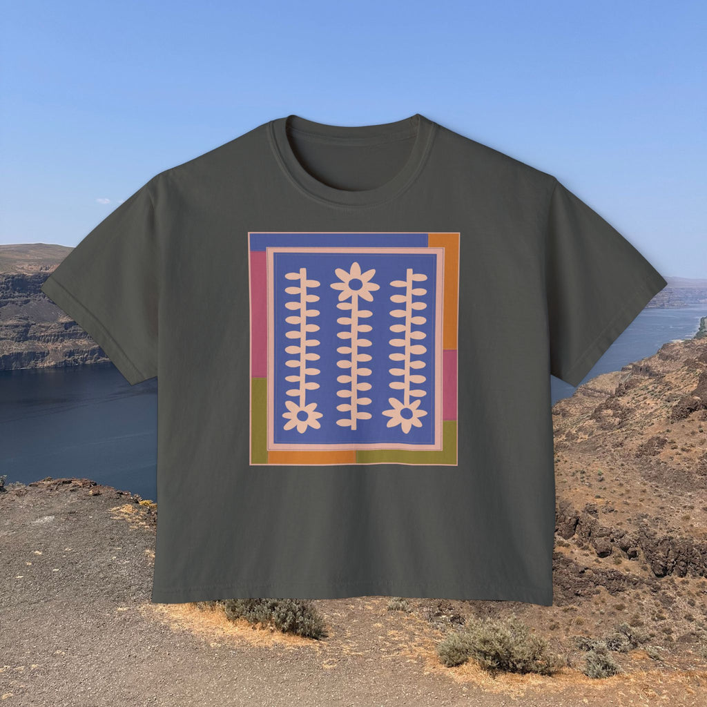 Flower Quilt Yoga Tee - Colorway: Spring