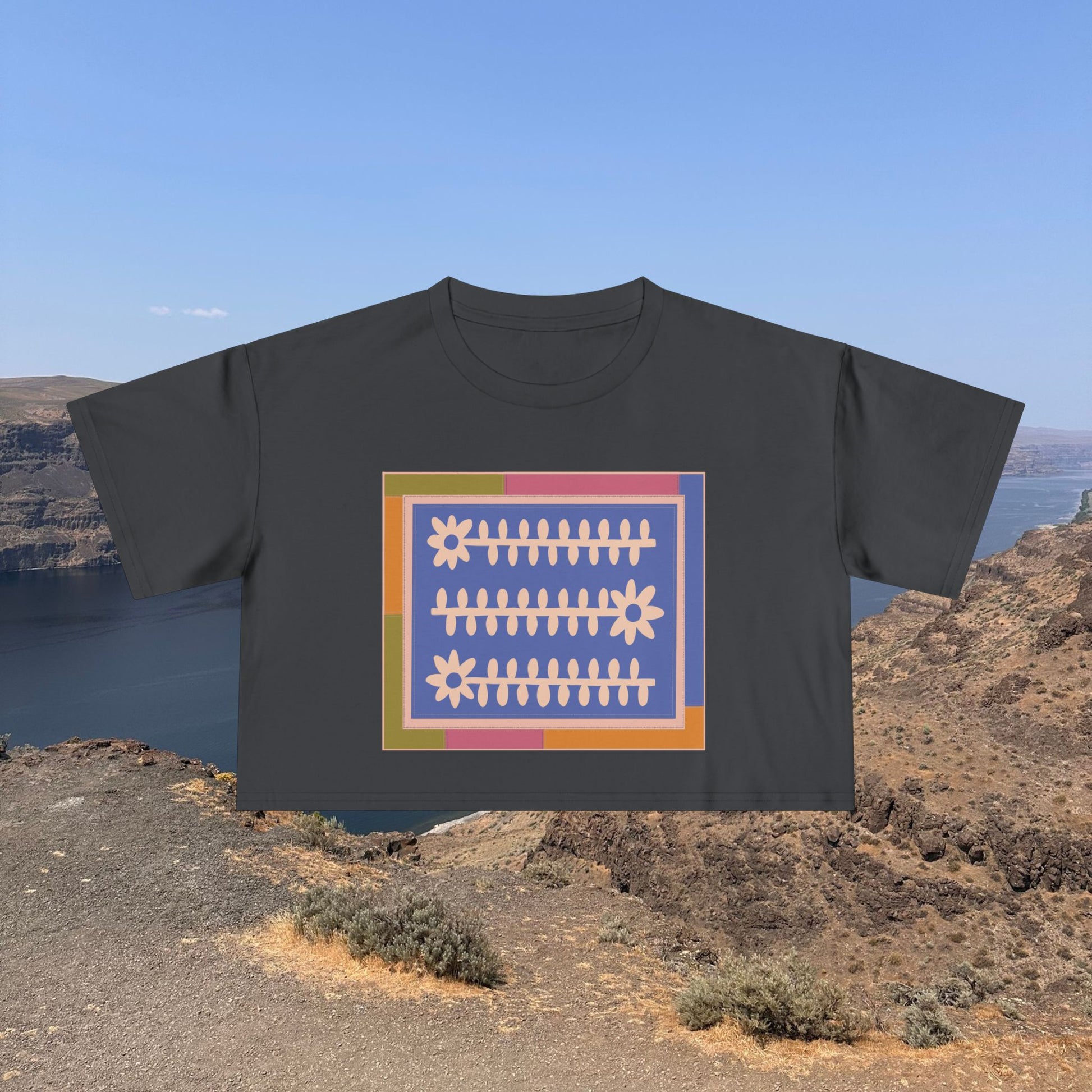 Flower Quilt Cropped Tee (Colorway: Spring)