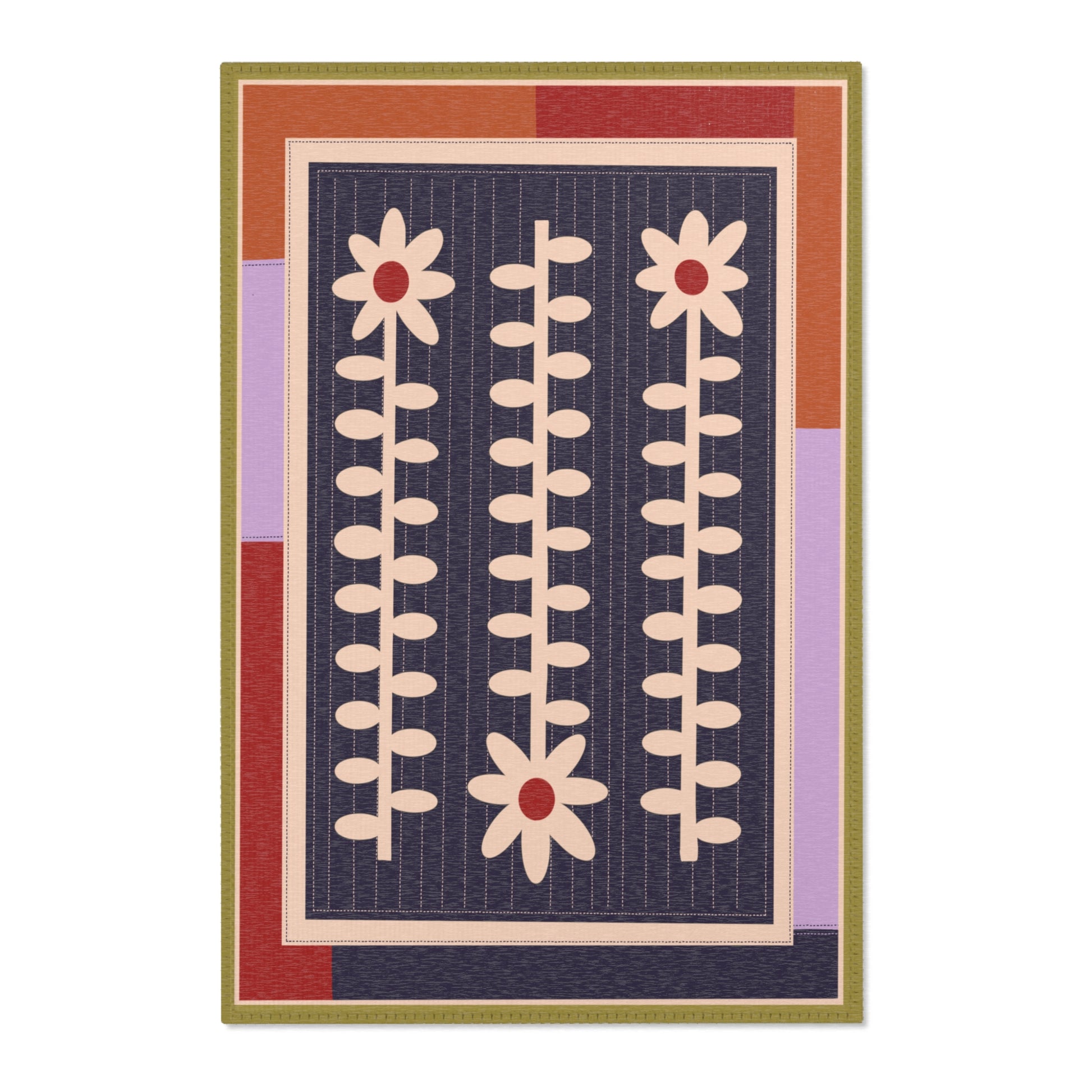 Flower Quilt Area Rug