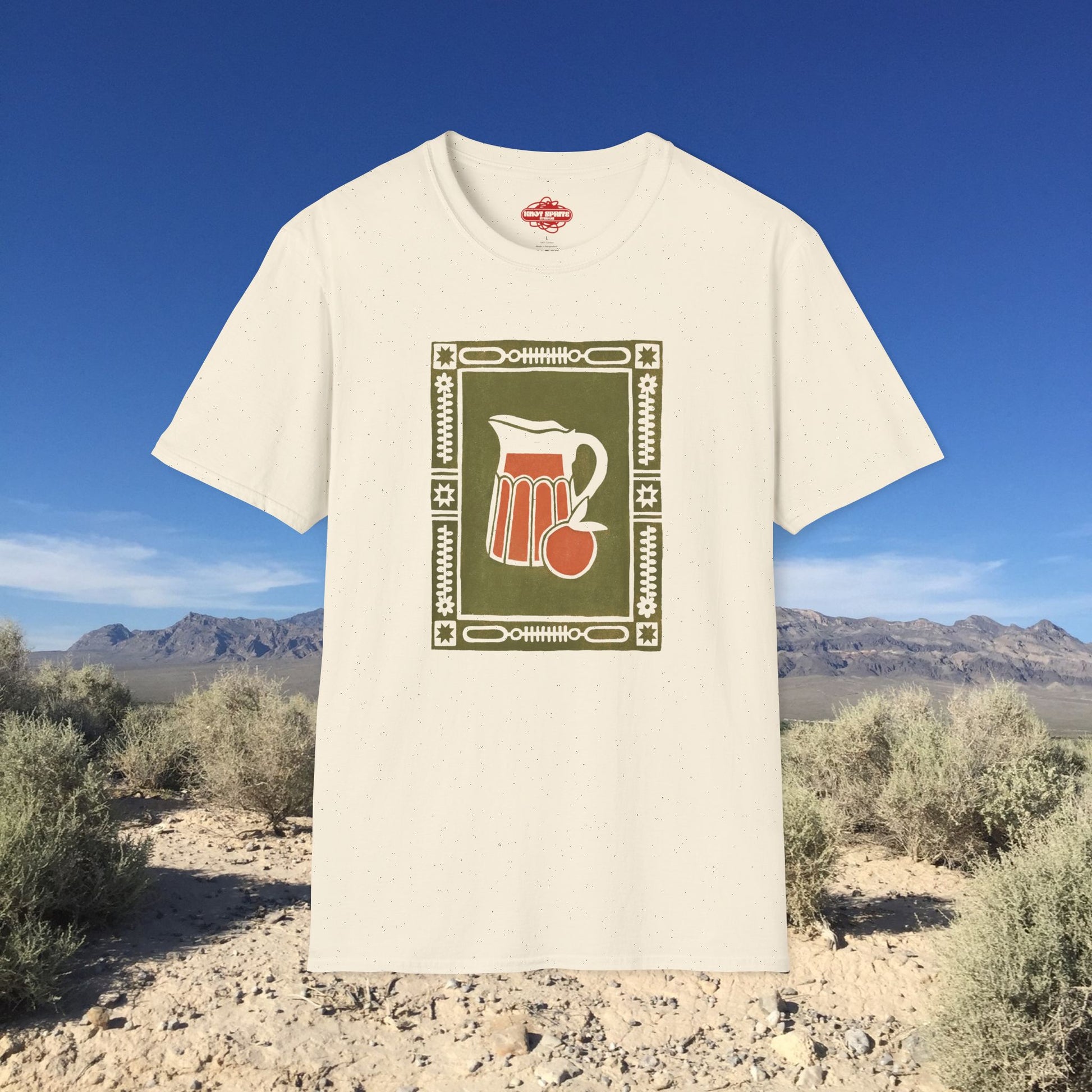 Unisex Softstyle Tee - Pitcher Block Print