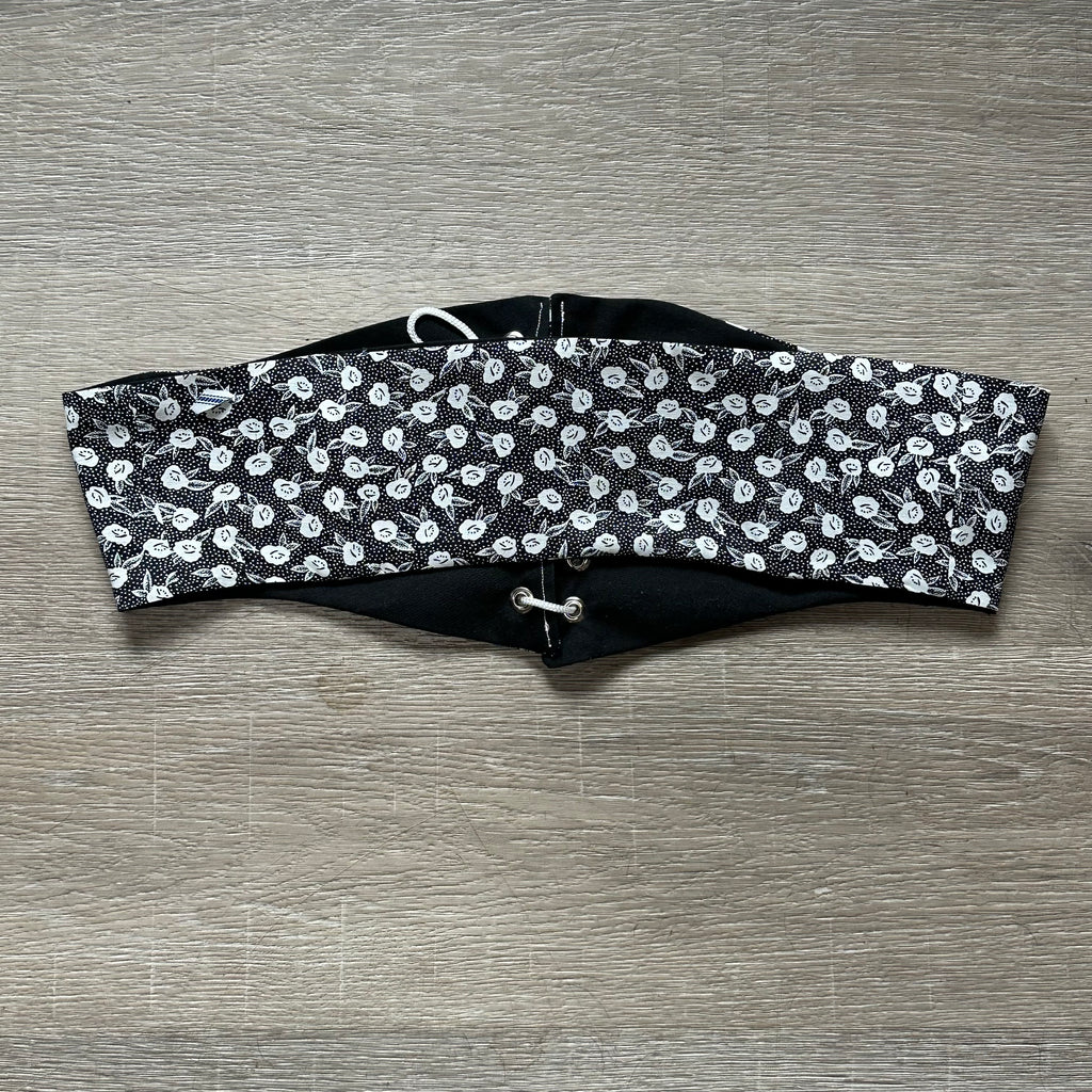 KSS Corset Belt - Short / Black Floral Cotton 35” Waist