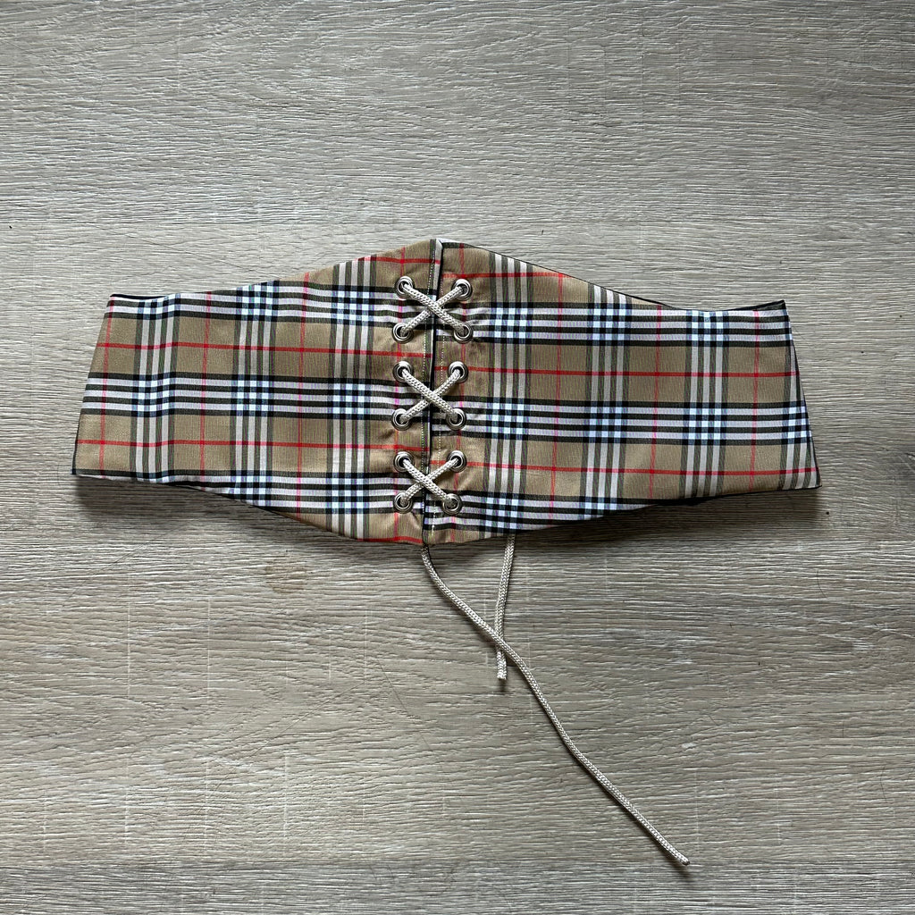 KSS Corset Belt - Short  / Burberry Plaid 32” Waist