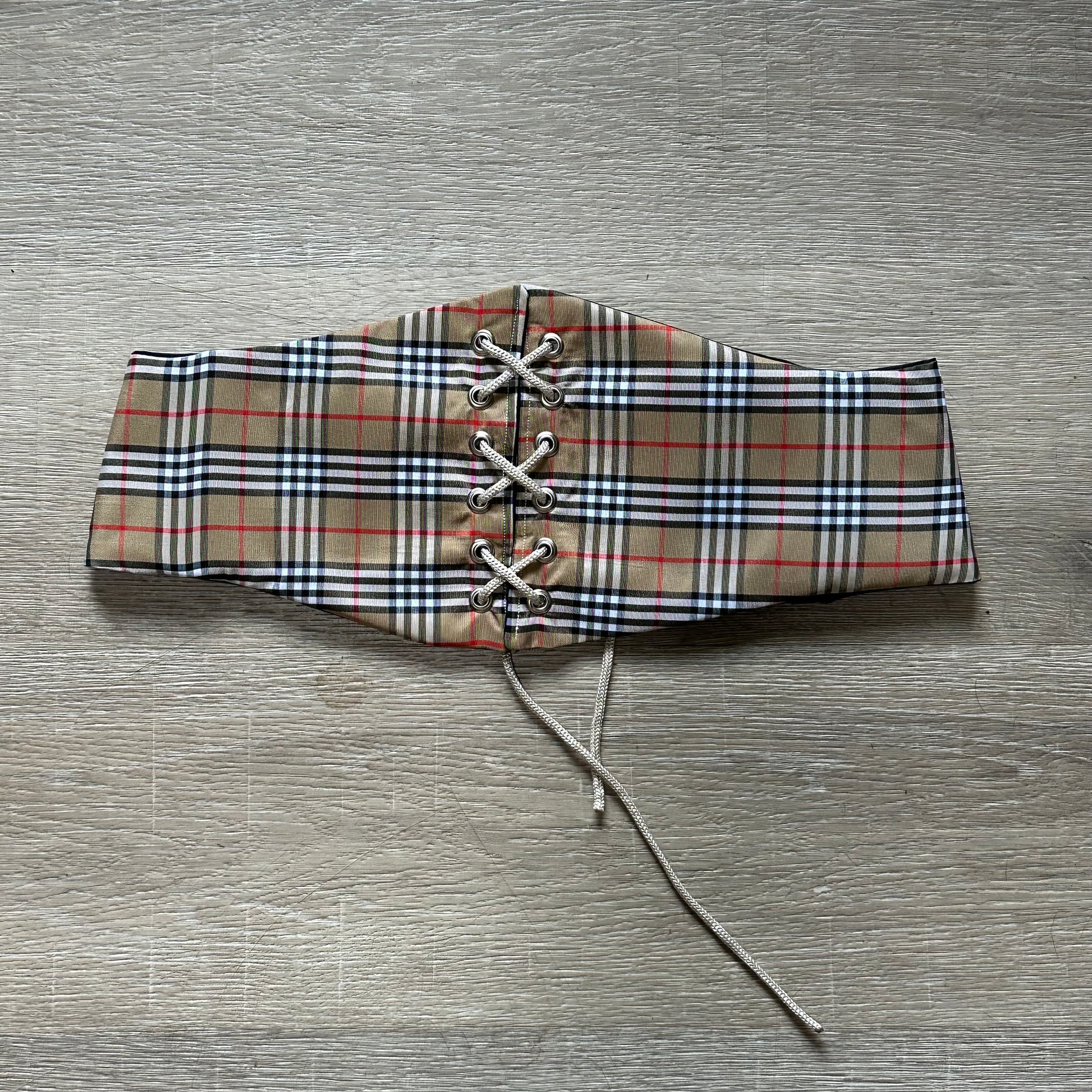 KSS Corset Belt - Short  / Burberry Plaid 32” Waist