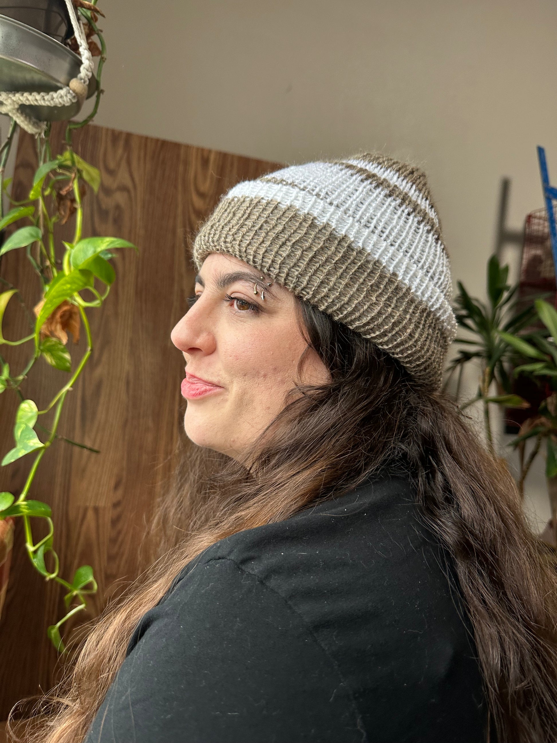 KSS Striped Knit Beanie